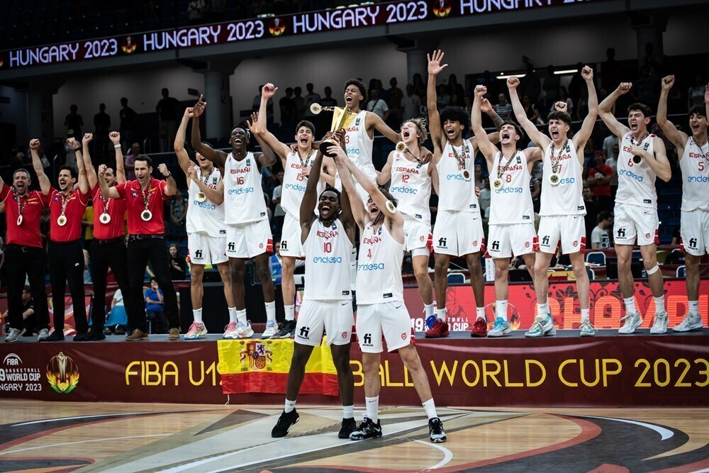 España campeón mundo conjunto oficial