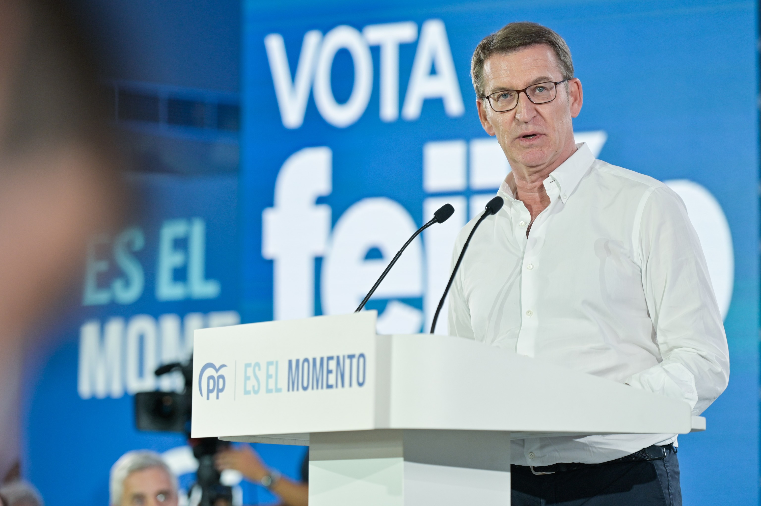 El candidato del PP a la presidencia del Gobierno, Alberto Núñez Feijóo.