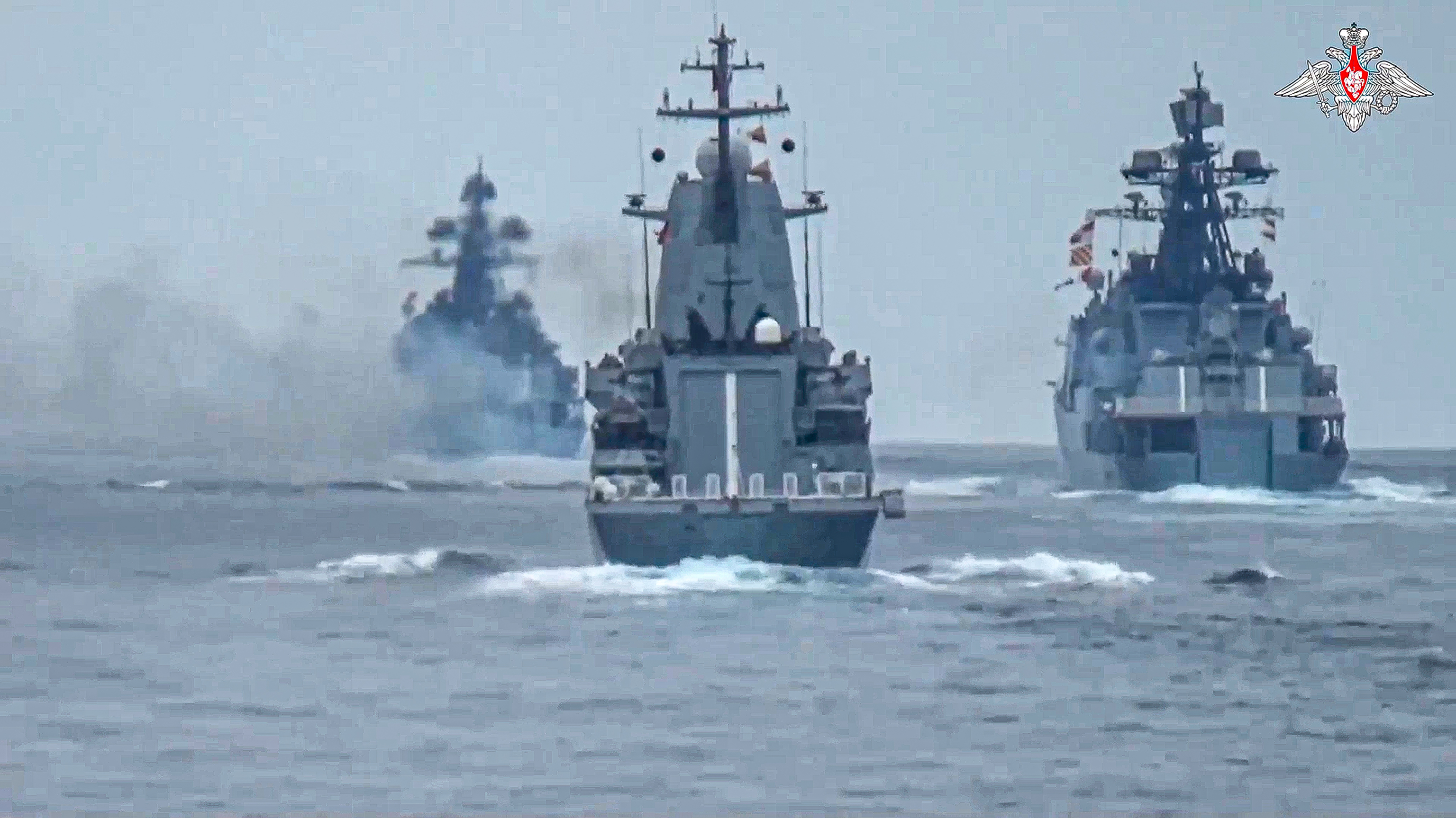 Imagen de archivo de buques de guerra de la Flota rusa del Mar Negro.