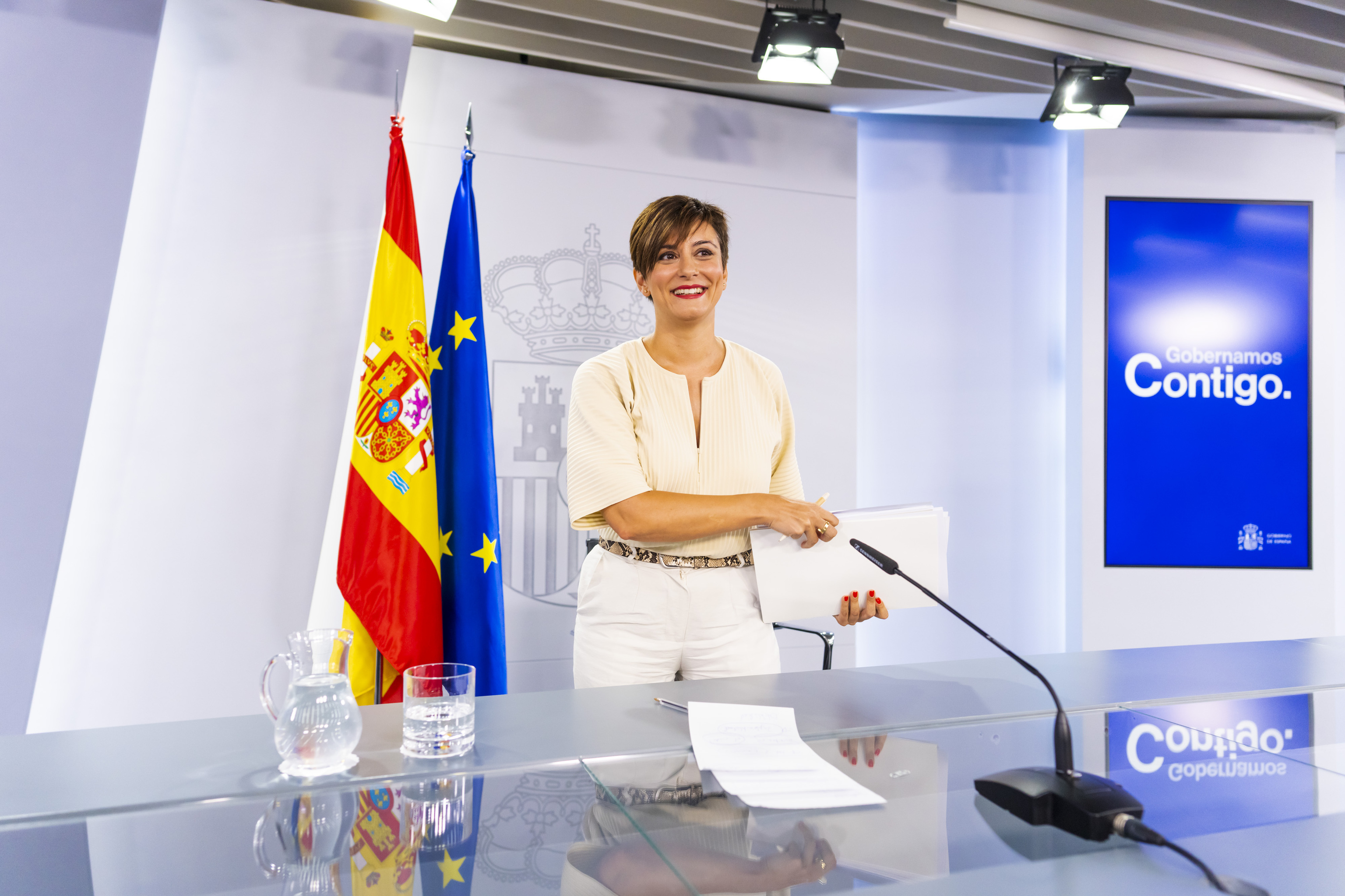 Isabel Rodríguez, portavoz del Ejecutivo, tras el Consejo de Ministros.