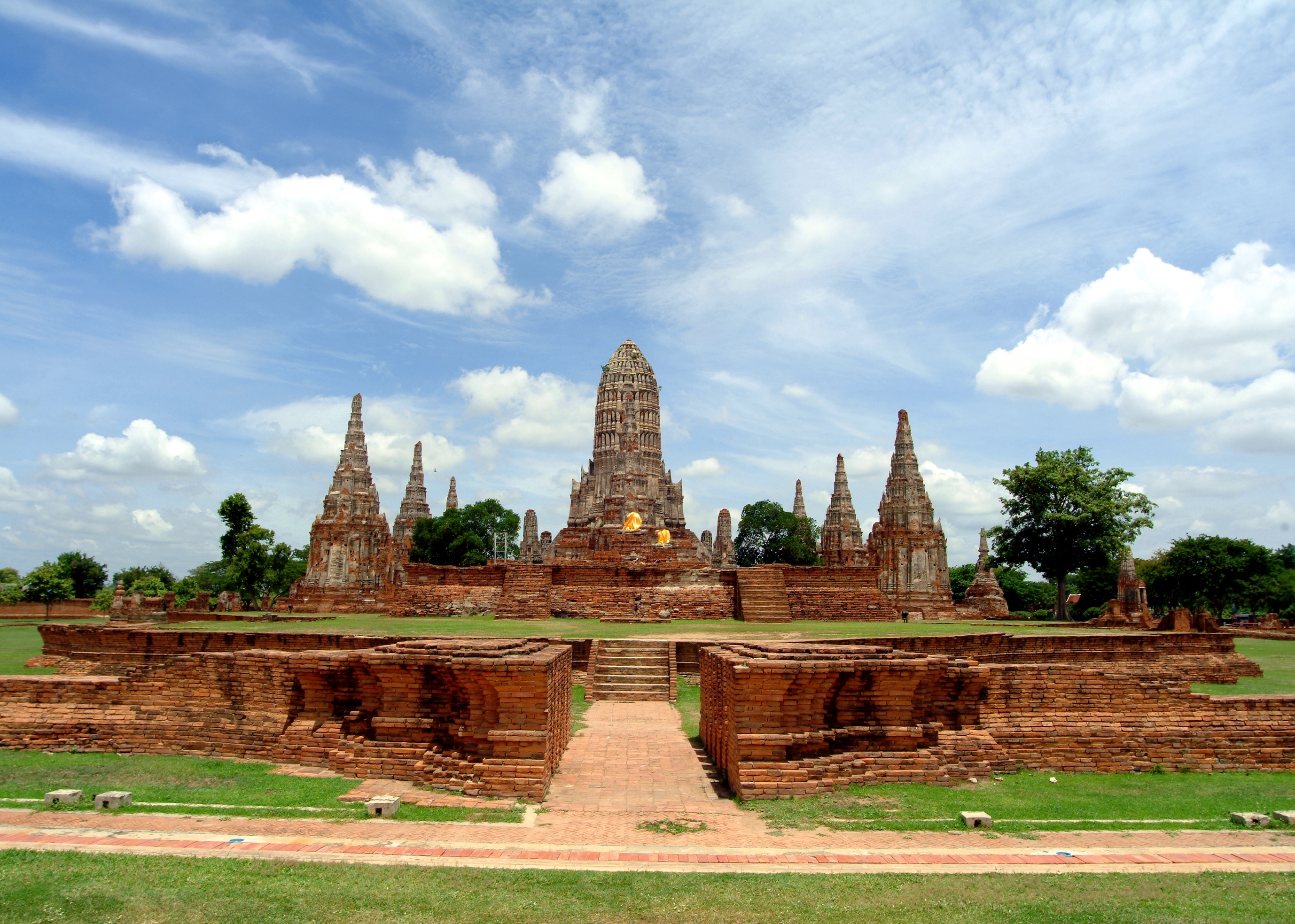 El templo de Wat Mahathat, en el Parque Histórico de Ayutthaya.