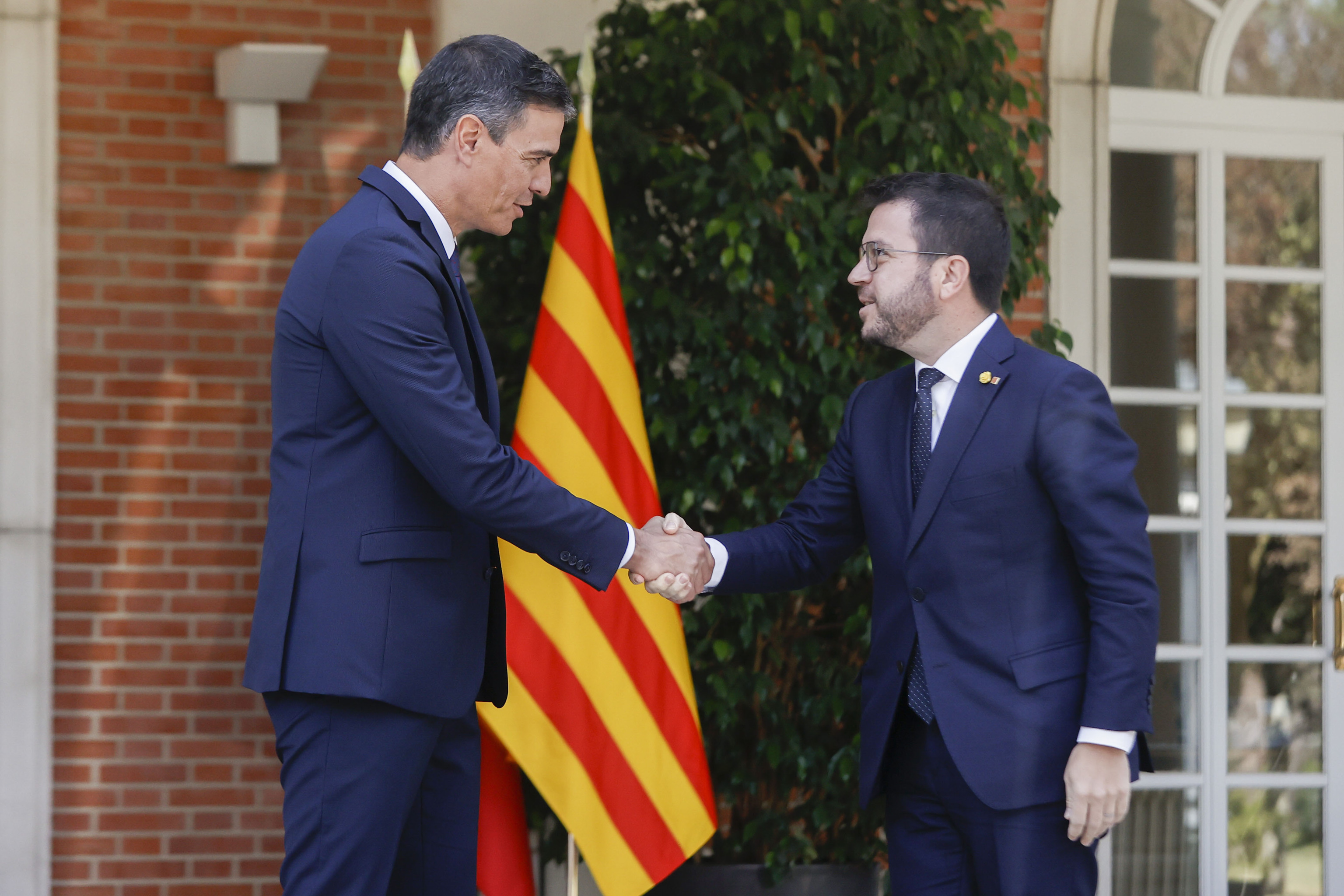 Pedro Sánchez y Pere Aragonès, en la reunión que ambos mantuvieron el año pasado en Moncloa.