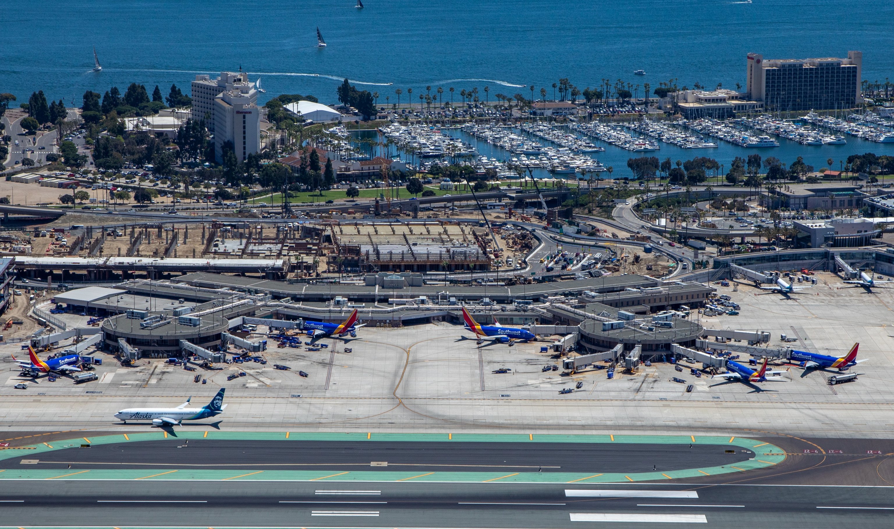 El aeropuerto de San Diego, en una imagen compartida por su cuenta en Twitter