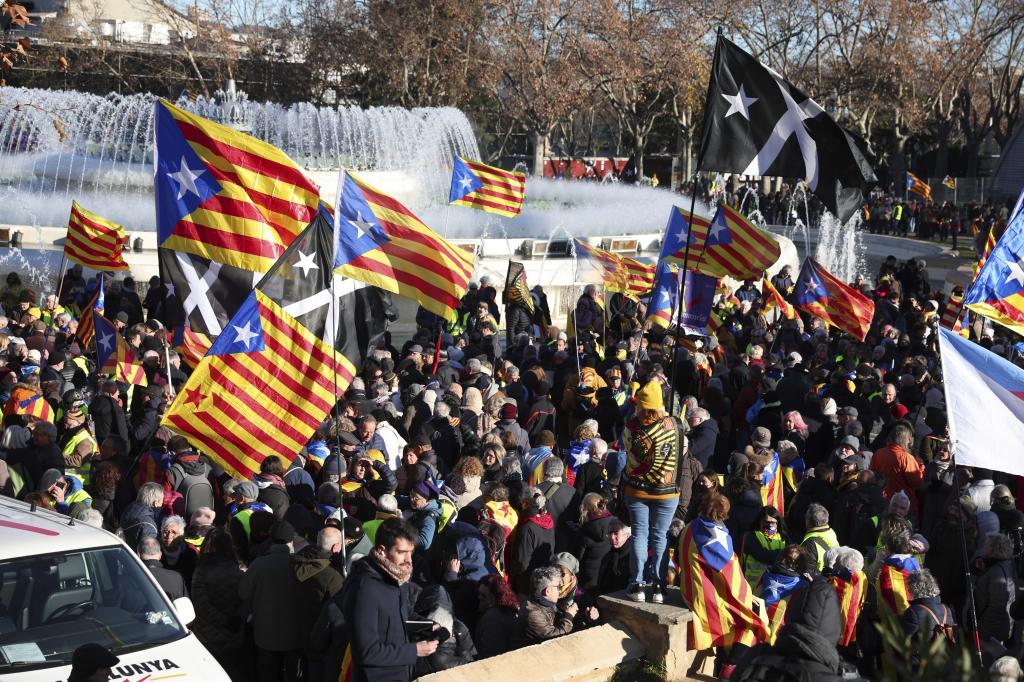 Manifestación independentista por la cumbre hispano-francesa de Barcelona en enero