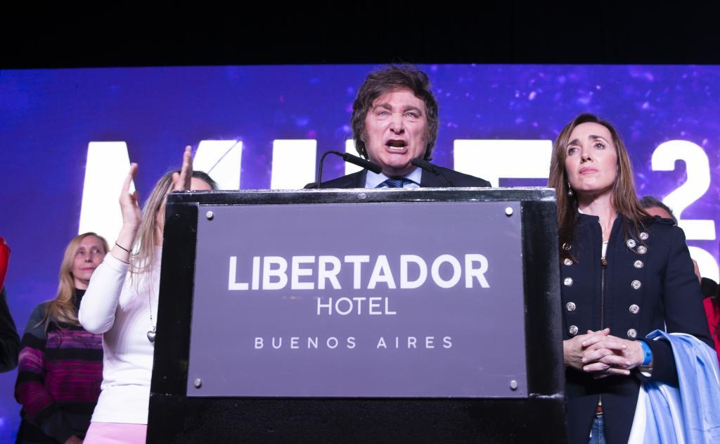 Javier Milei, ganador de las primarias en Argentina.