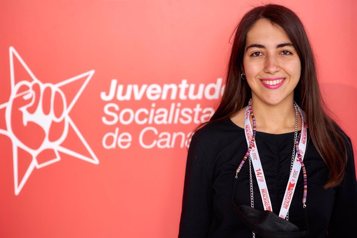 Ada Santana como secretaria de las Juventudes Socialistas de Canarias