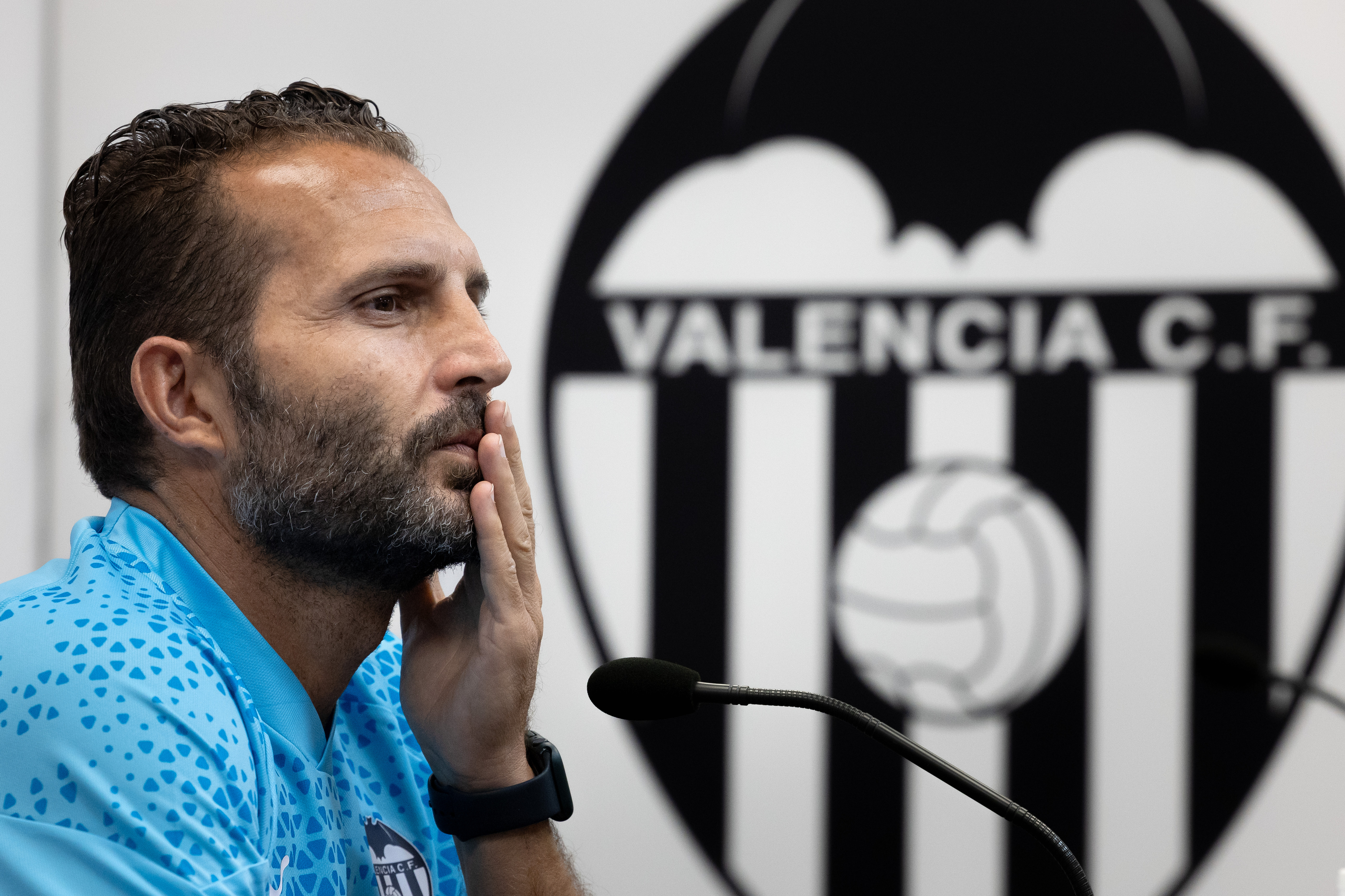 El entrenador del Valencia, Rubn Baraja.