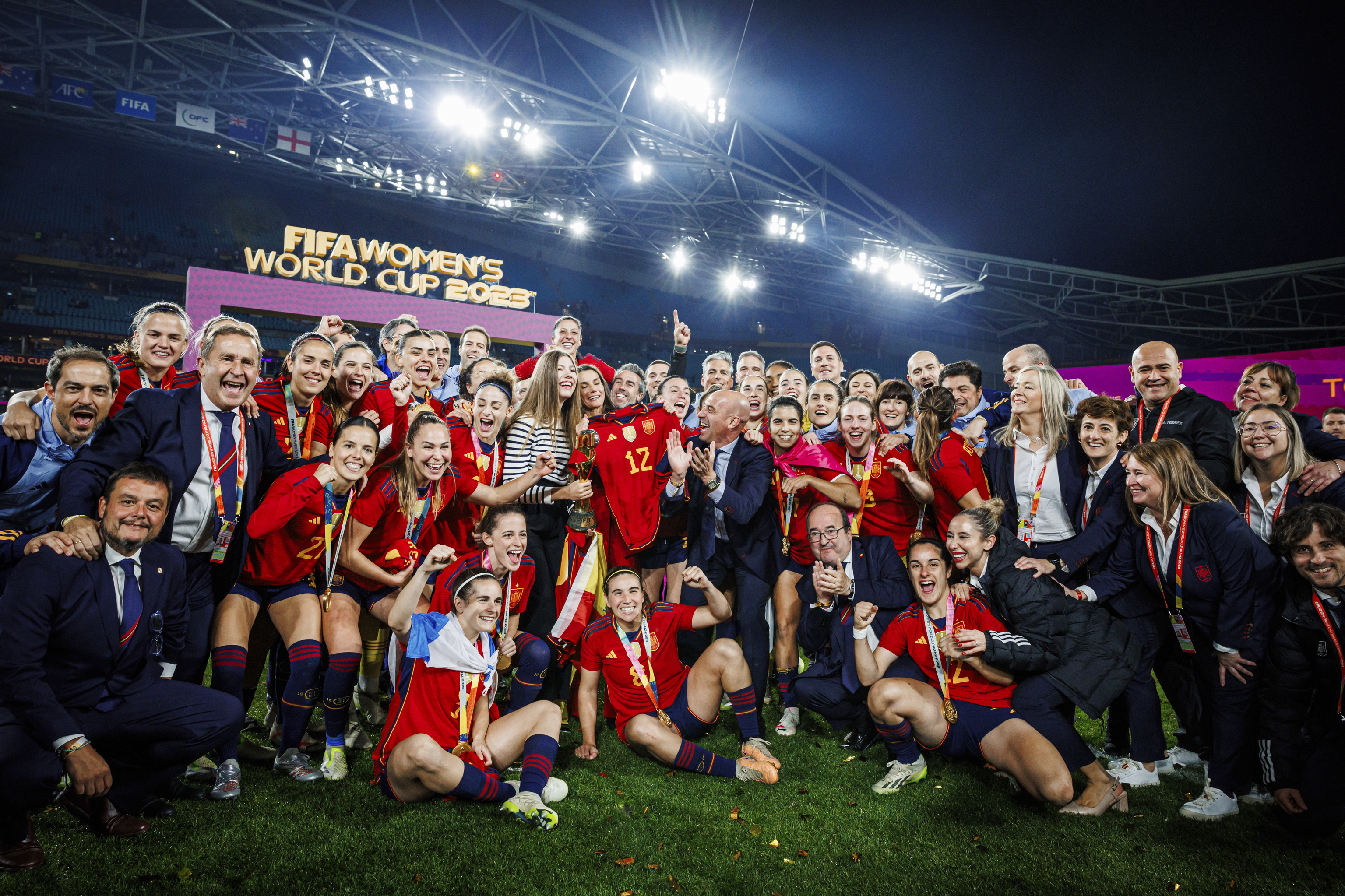 La Selección Española Femenina tras ganar en la Final