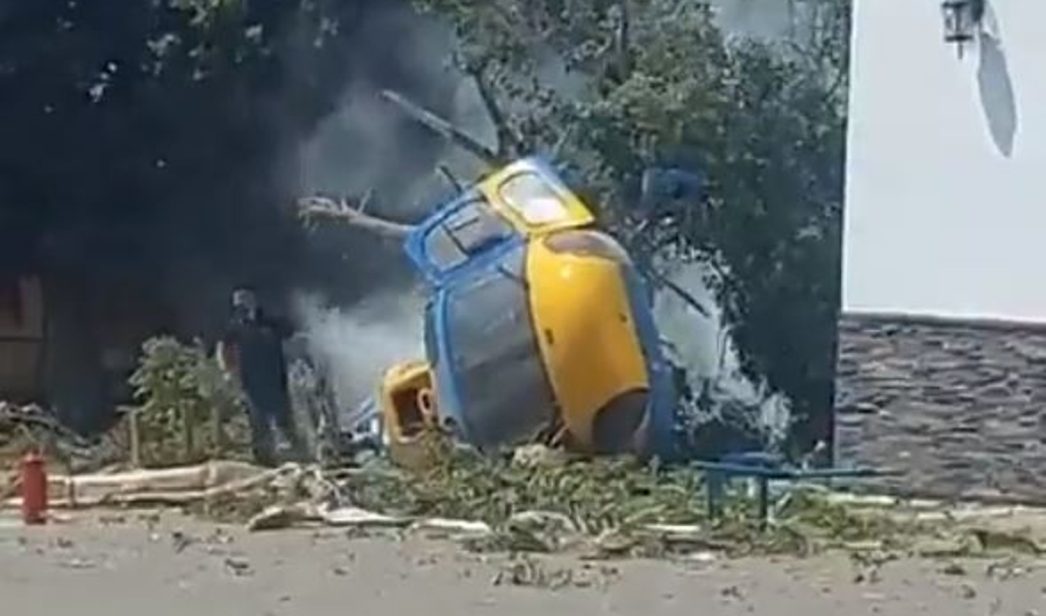 Imagen del helicoptero siniestrado el 11 de agosto en Almeria