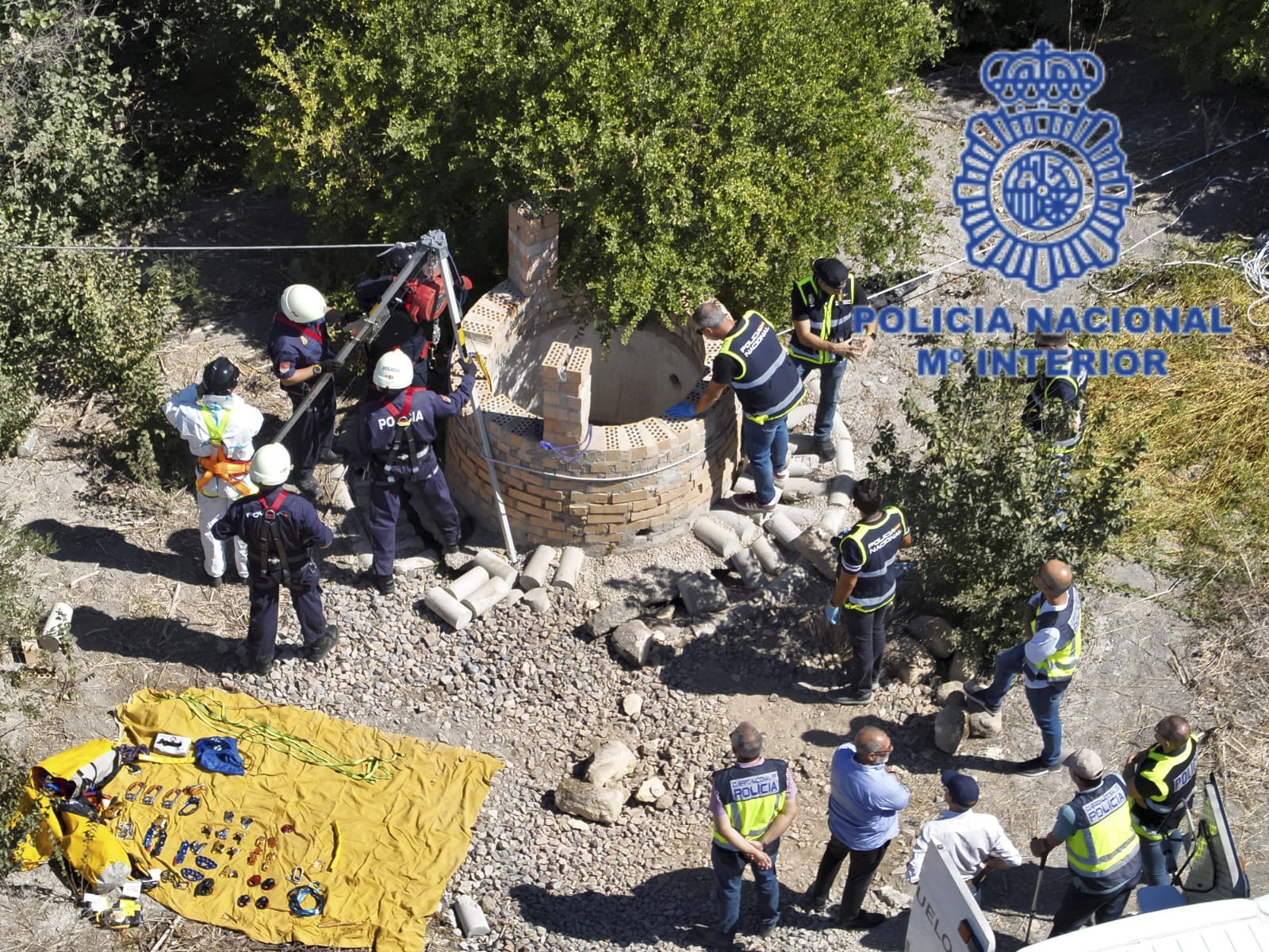 Pozo en el que se localizó el cuerpo sin vida de una mujer  en Jerez de la Frontera (Cádiz).