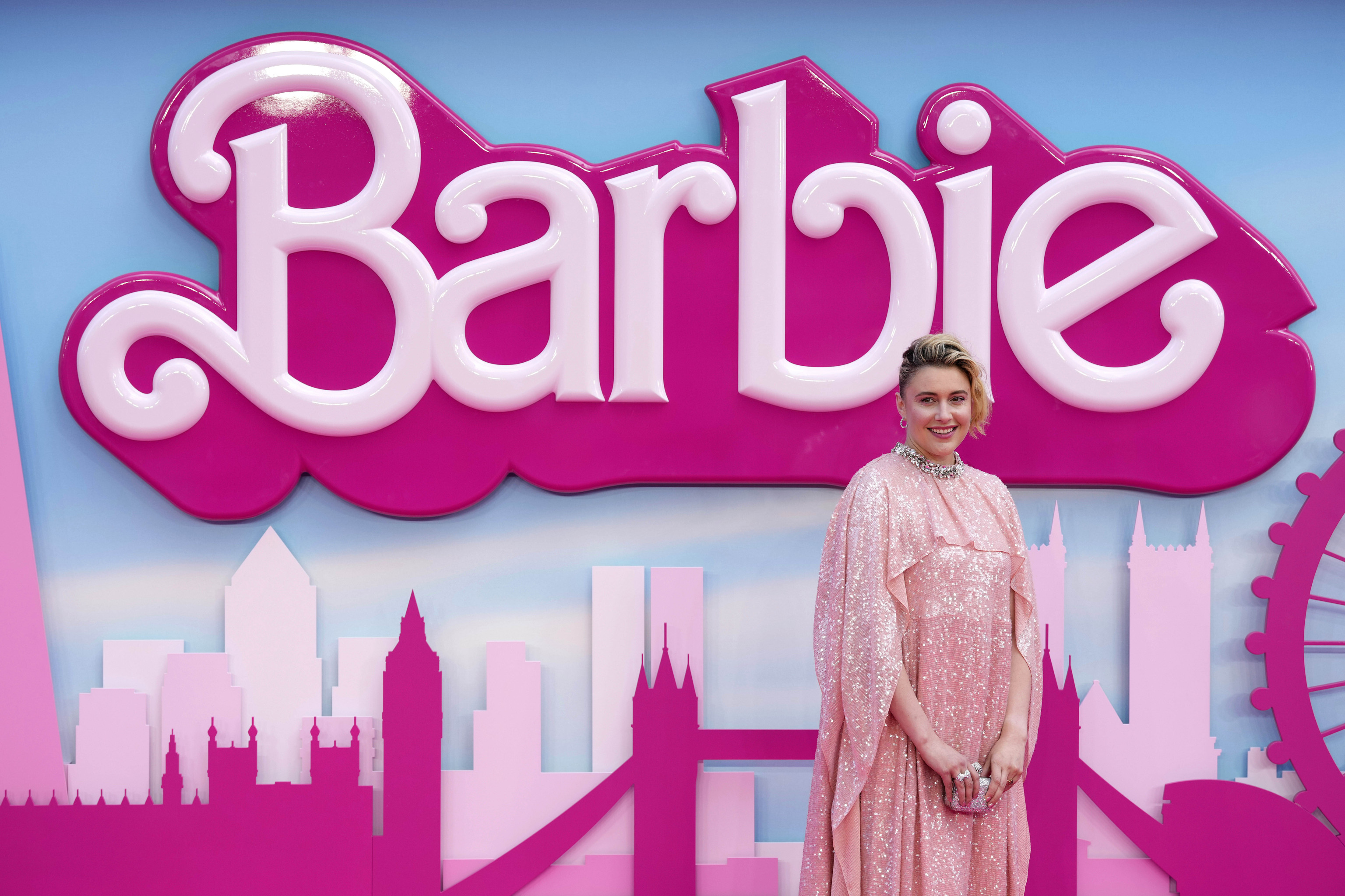 Greta Gerwig en una presentacin de 'Barbie'.