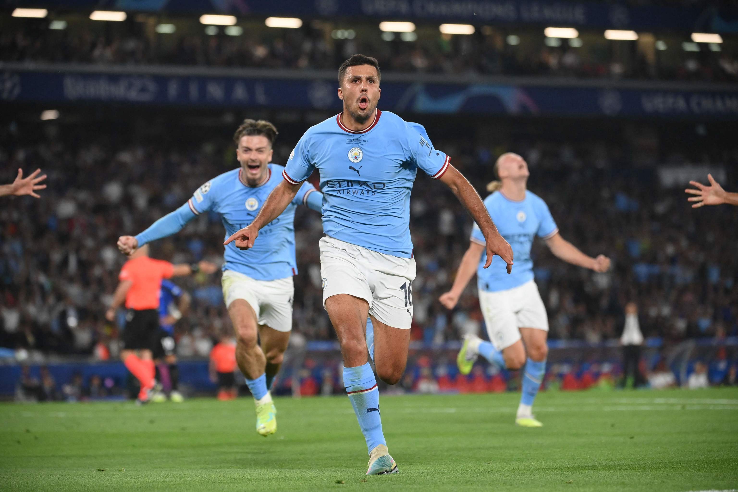 Rodri, celebrando el gol de la victoria del Manchester City en la final de la Champions.