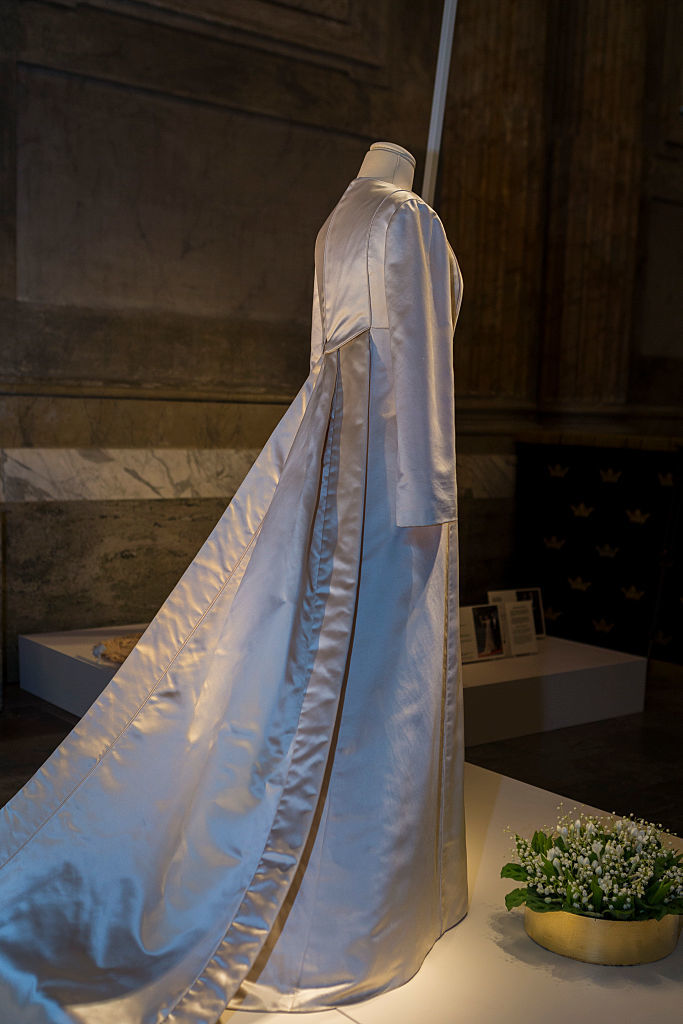 Vestido de novia de la reina Silvia de Suecia.