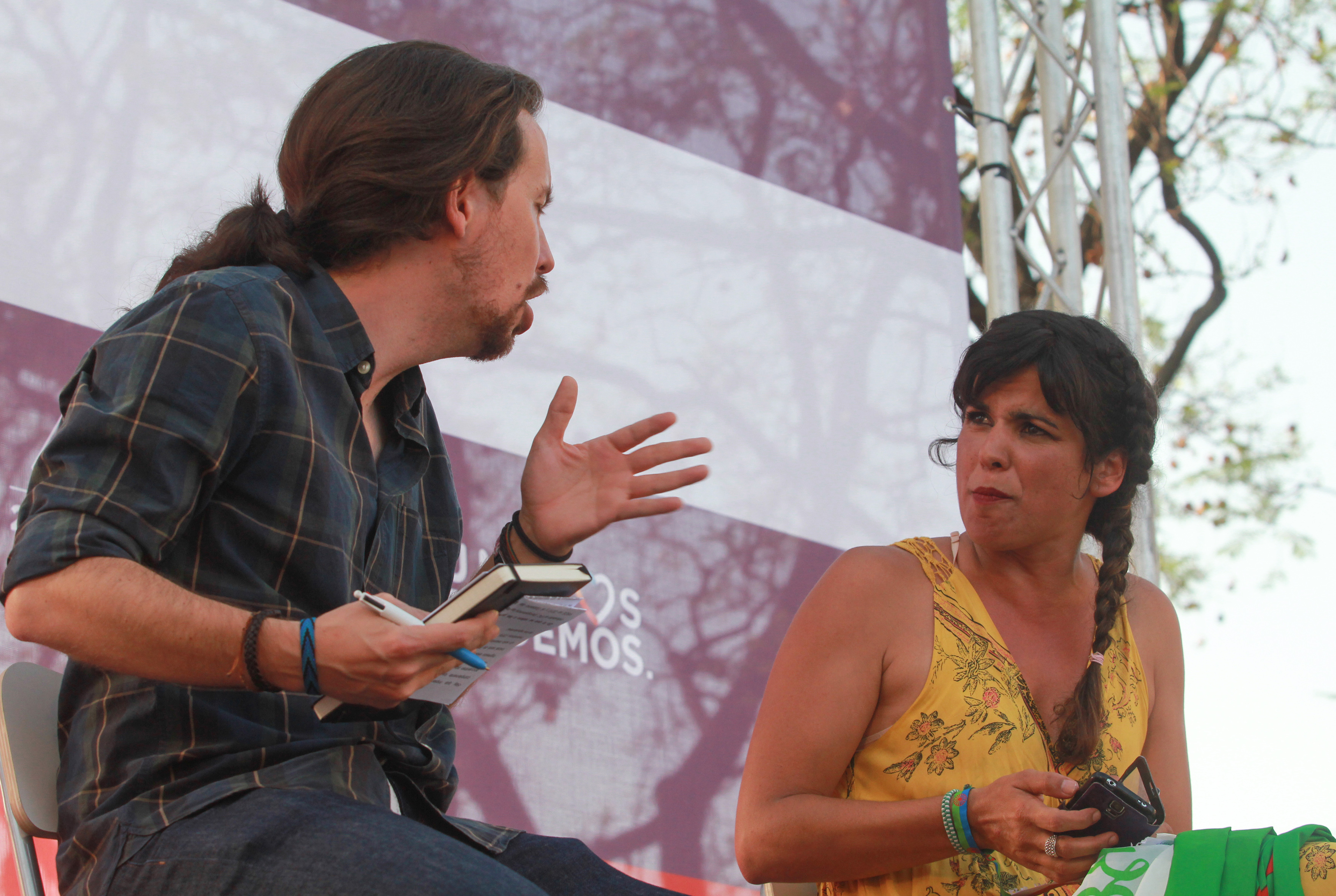 Pablo Iglesias y Teresa Rodrguez en una imagen de 2016.