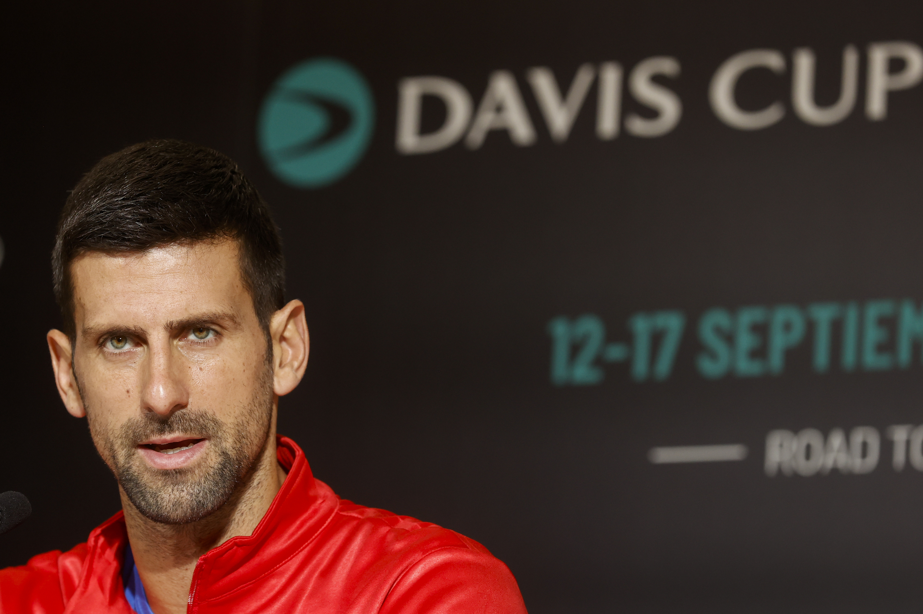 Novak Djokovic, en la rueda de prensa en Valencia.