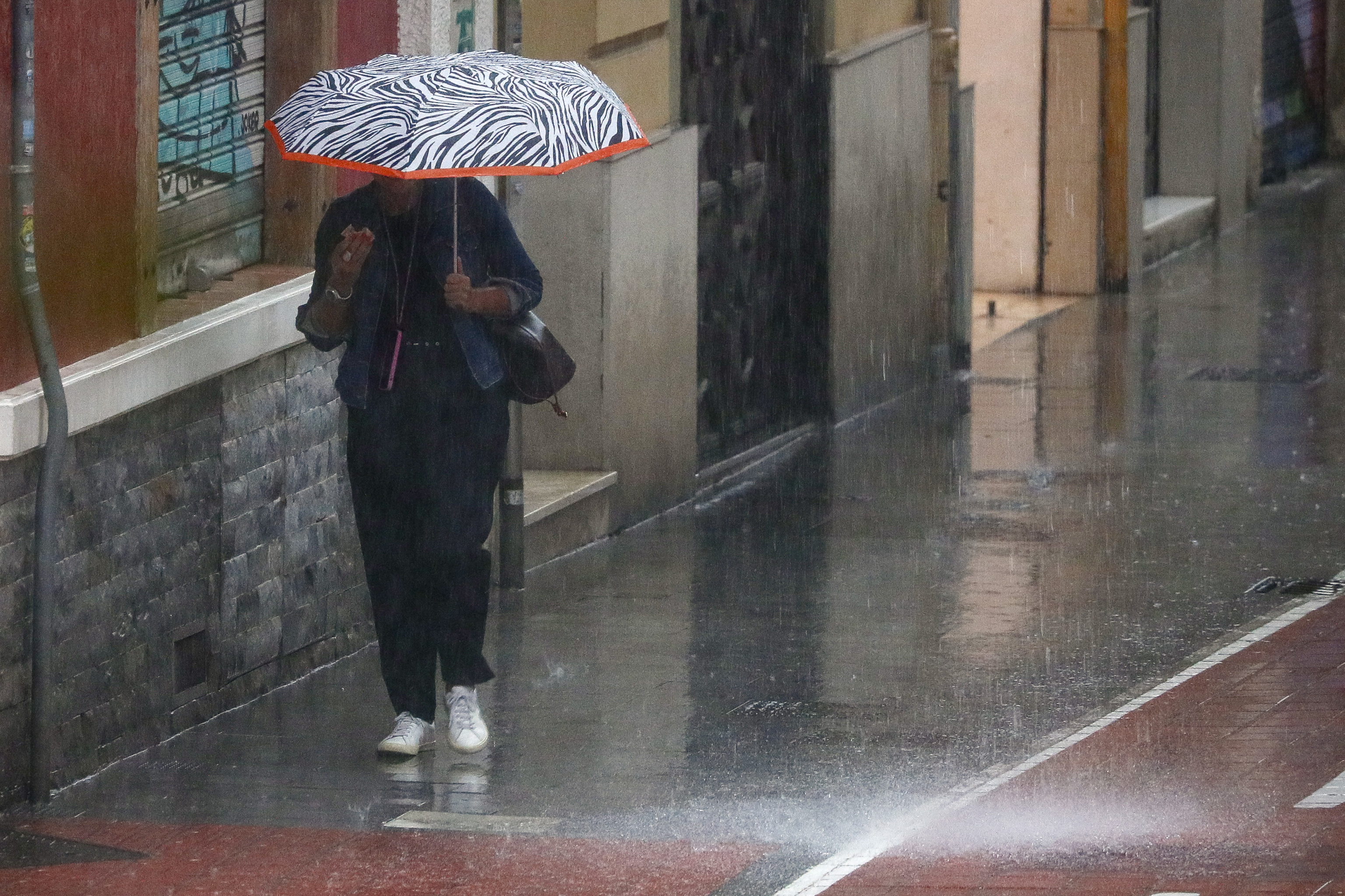Un día de lluvia en Valencia.