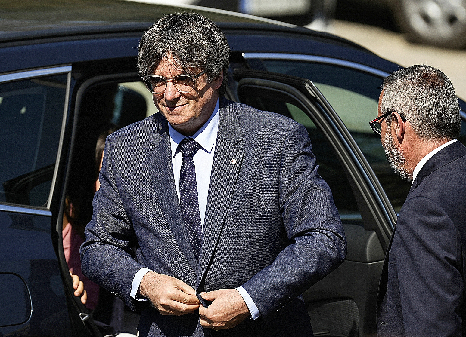 El ex presidente fugado de la Generalitat, Carles Puigdemont, durante un acto en Francia.