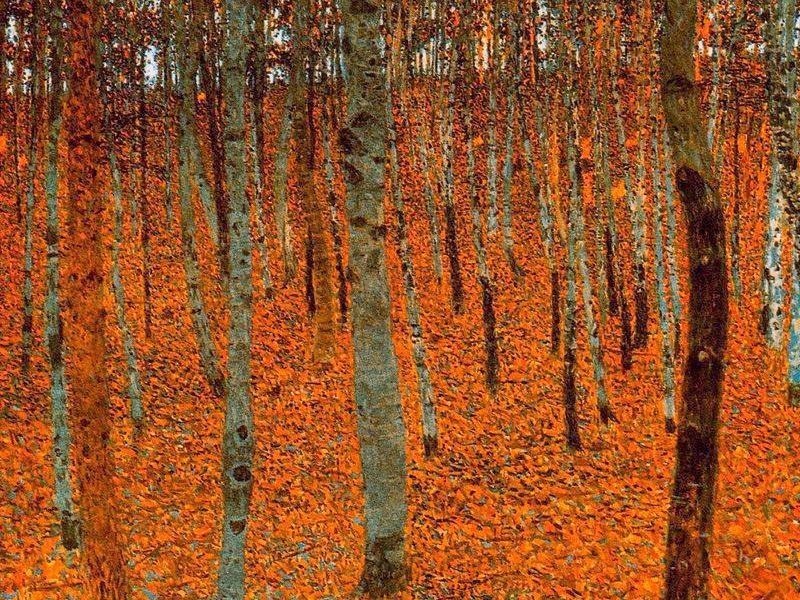 Bosque de abedules, Klimt 1902