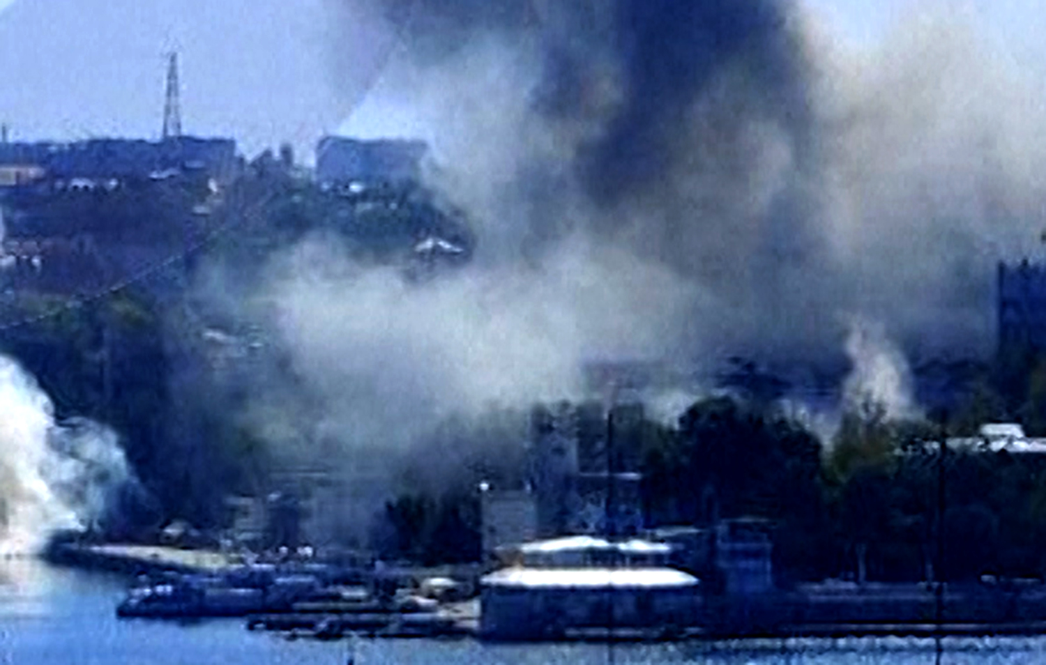 Bombardeo ucraniano sobre Sebastopol el viernes 22 de septiembre de 2023.
