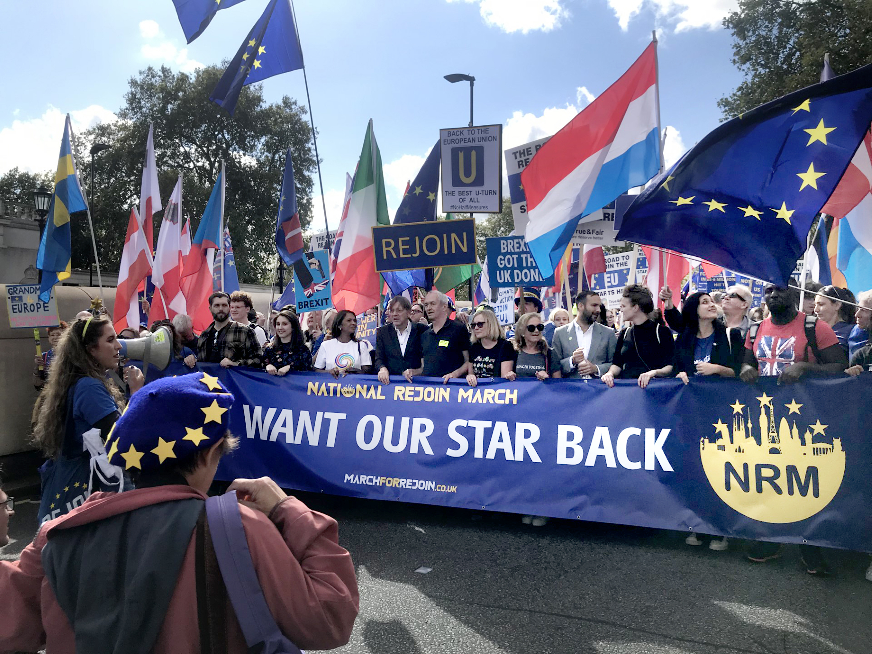 Marcha anti-Brexit, este sábado, en Londres.