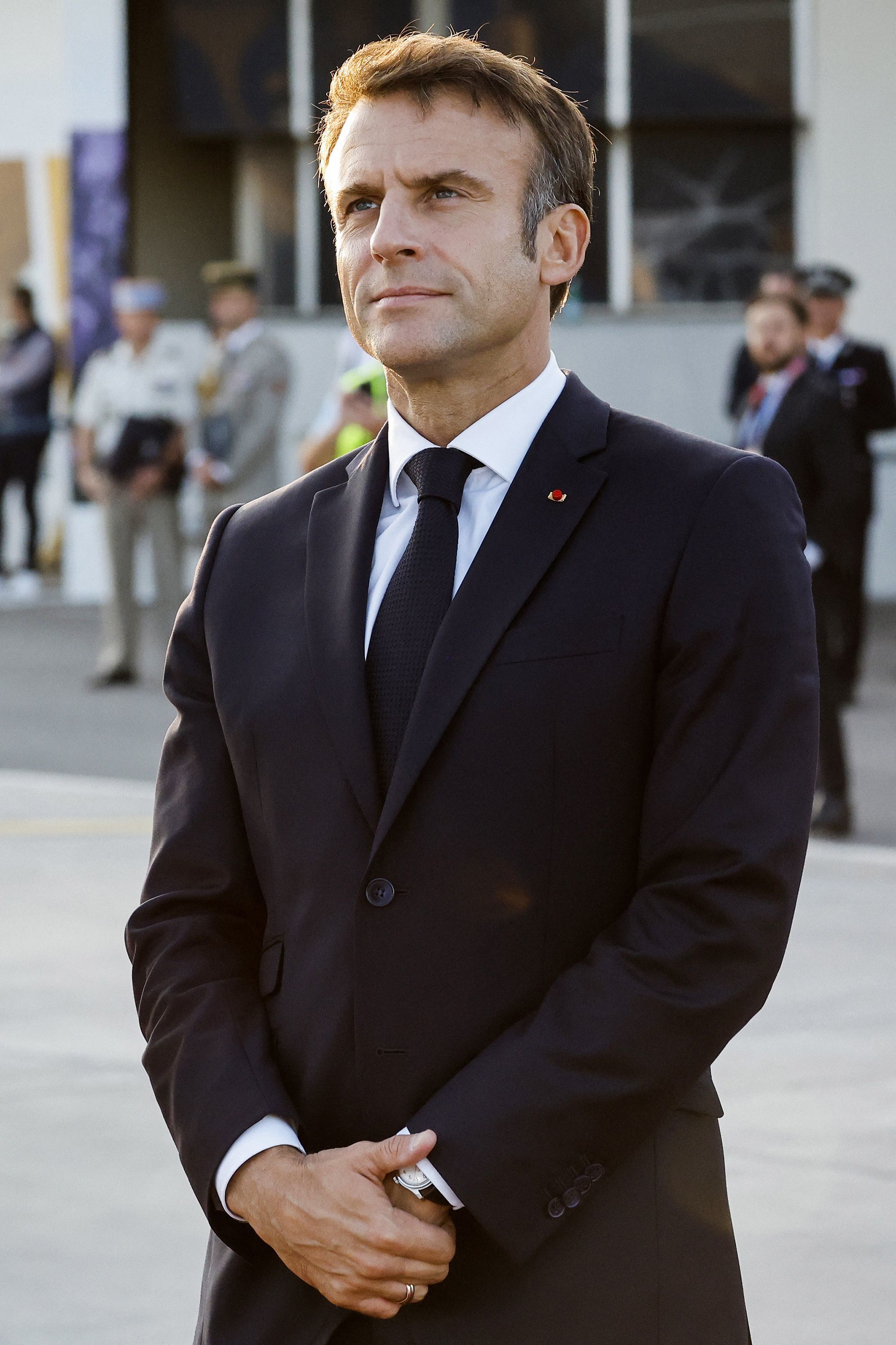 El presidente francés, Emmanuel Macron, este sábado.