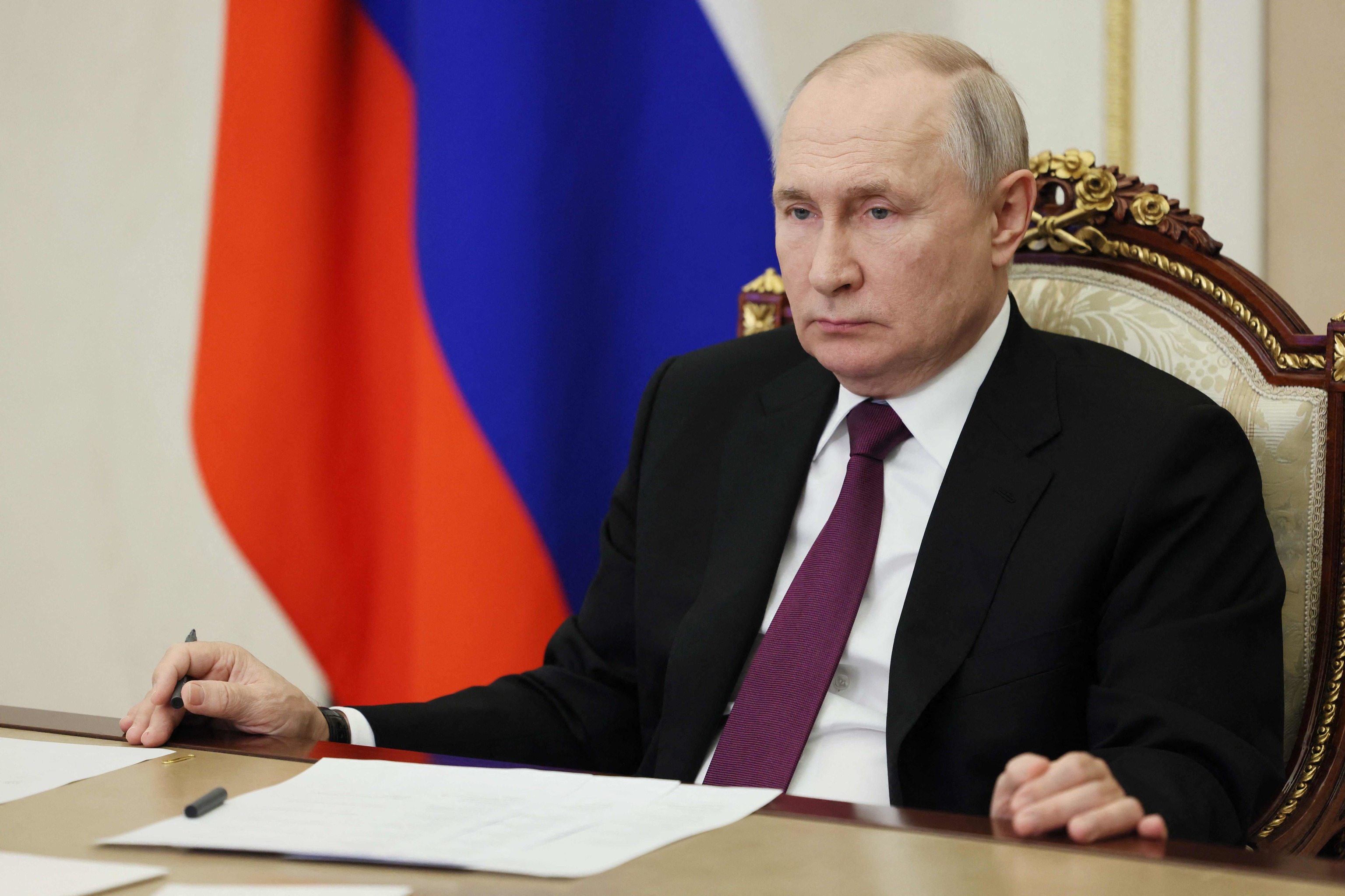 El presidente de Rusia, Vladimir Putin, este jueves en Moscú.