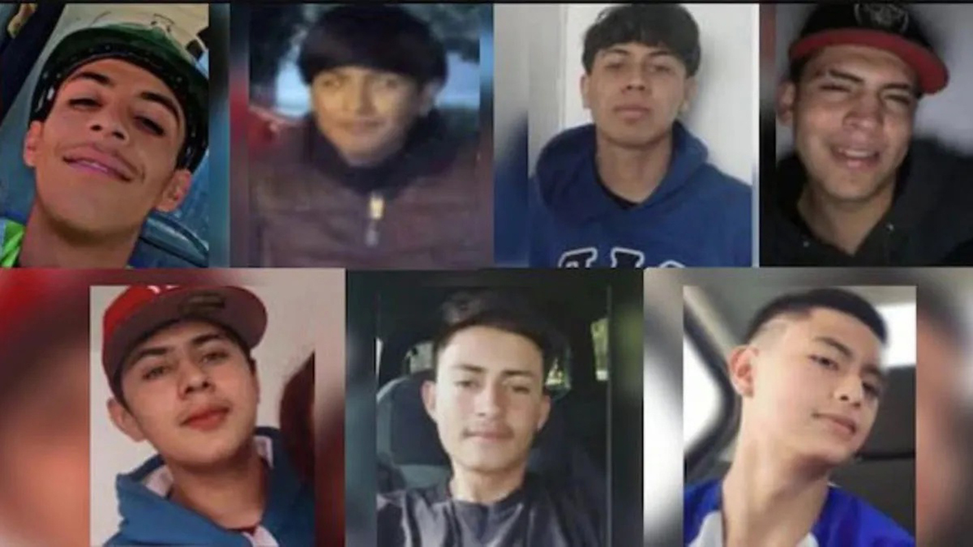 Imagenes de los adolescentes secuestrados en México; seis de ellos han sido asesinados.