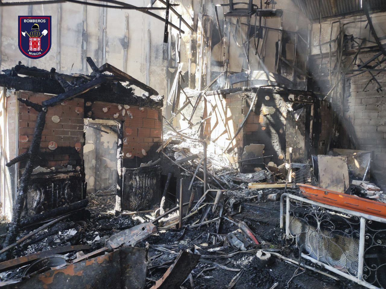 Imagen del interior de una de las discotecas afectadas por el fuego.