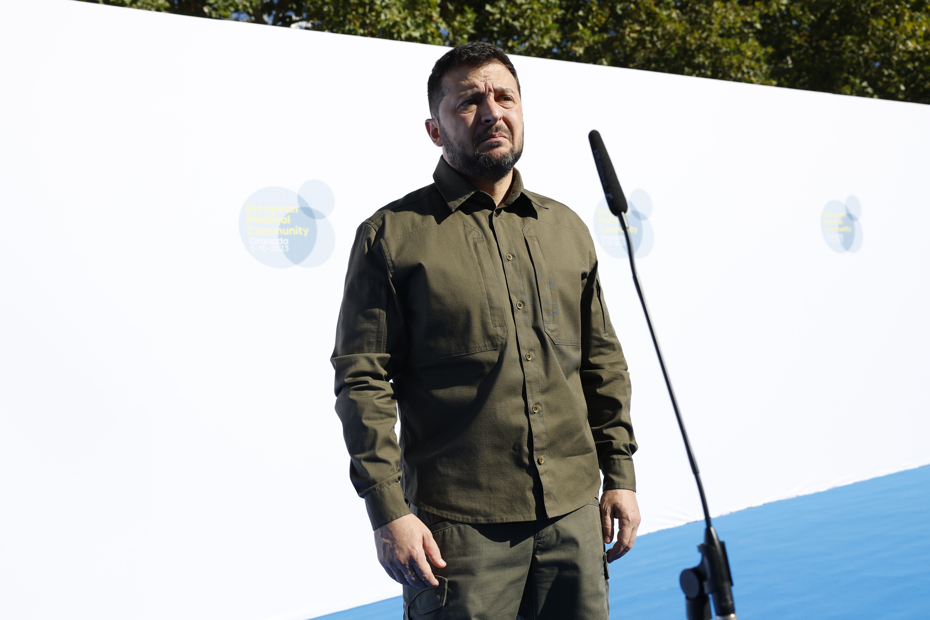 El presidente de ucrania, Volodimir Zelenski, en Granada.