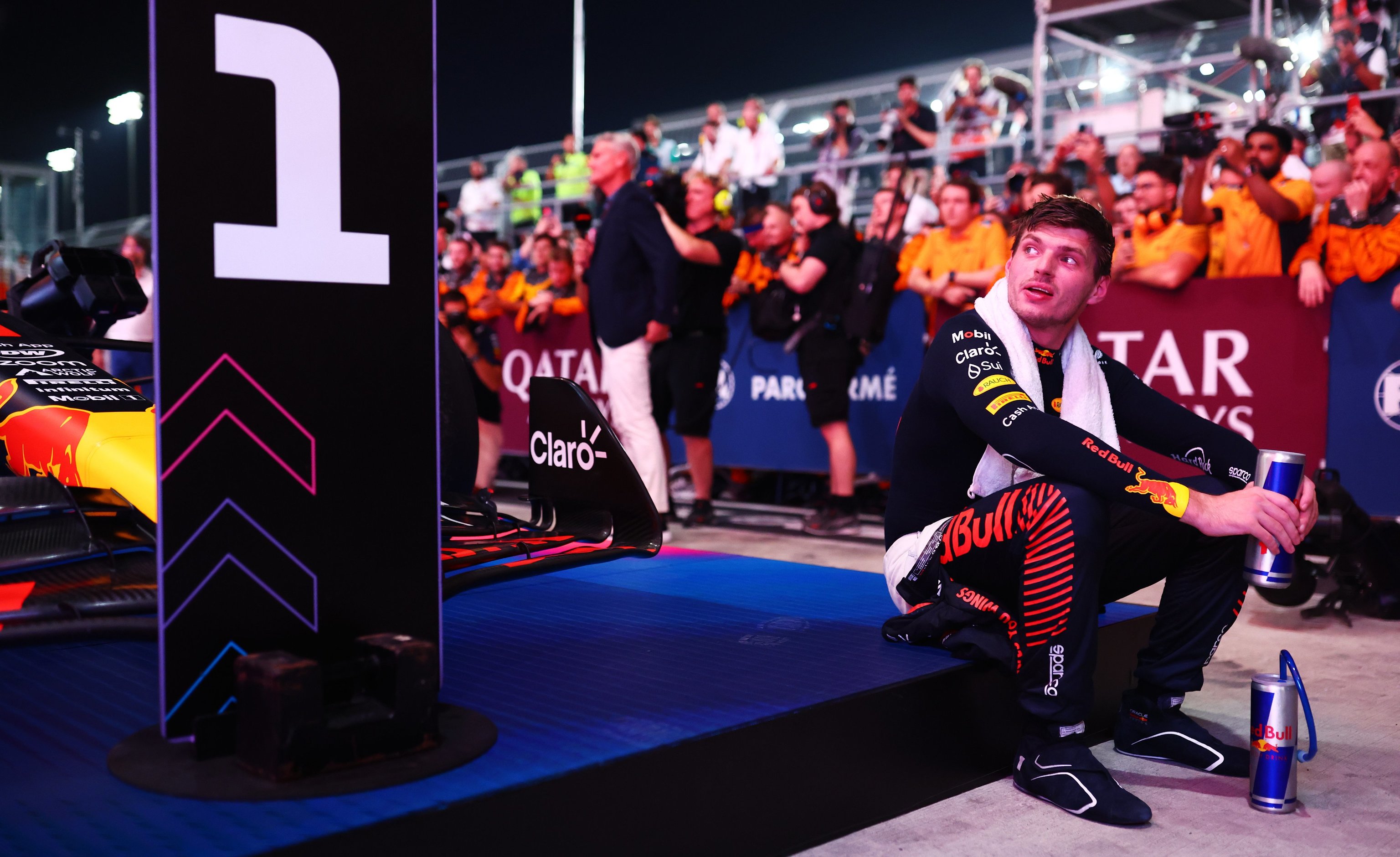 Verstappen, tras su triunfo del domingo en Losail.