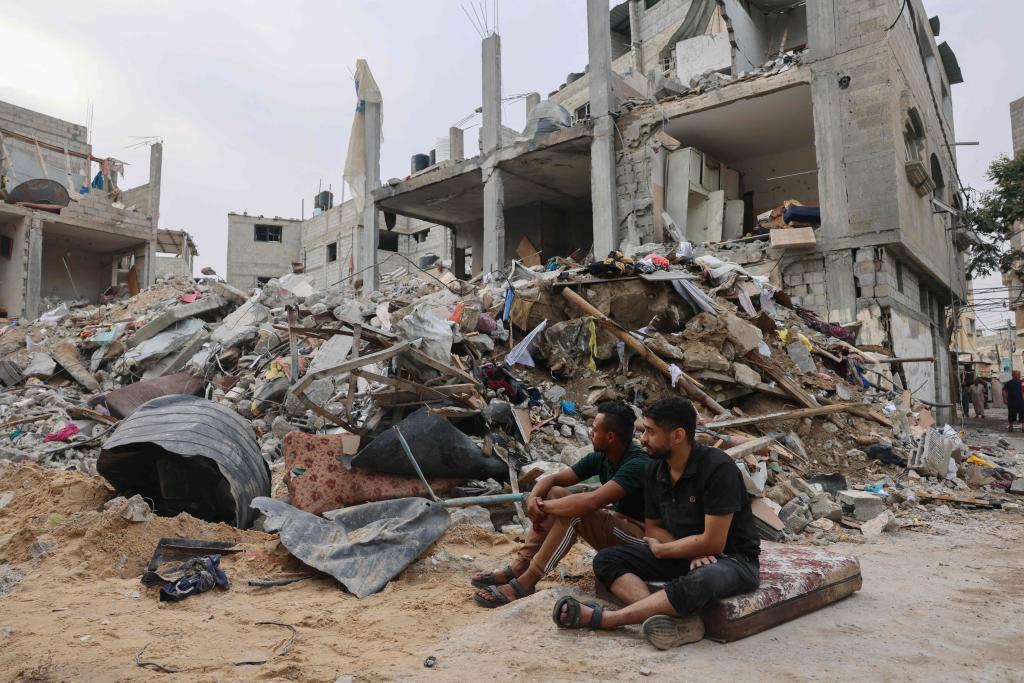 Un edificio de  Gaza destruido por Israel