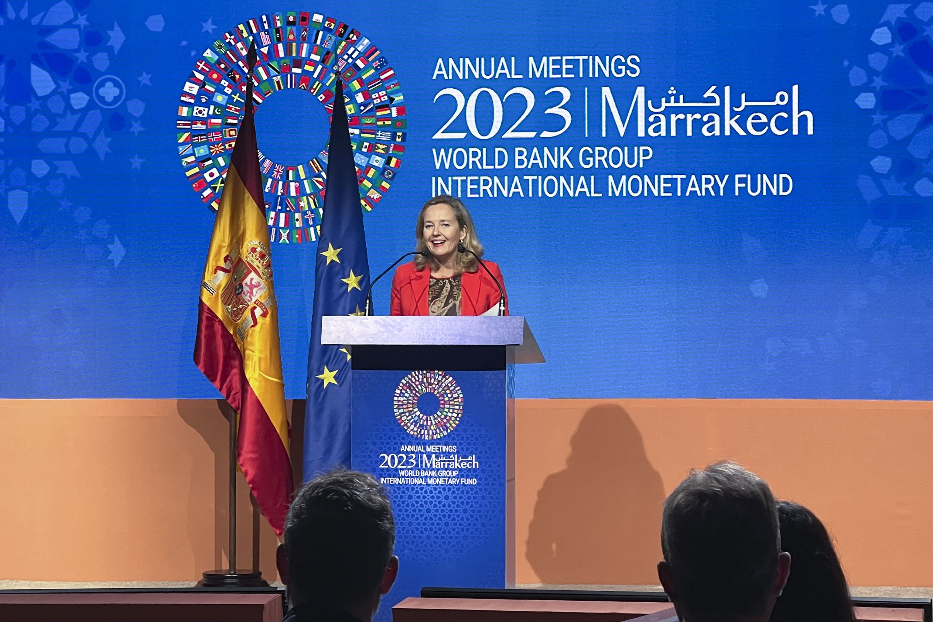 La vicepresidenta primera del Gobierno, Nadia Calvi