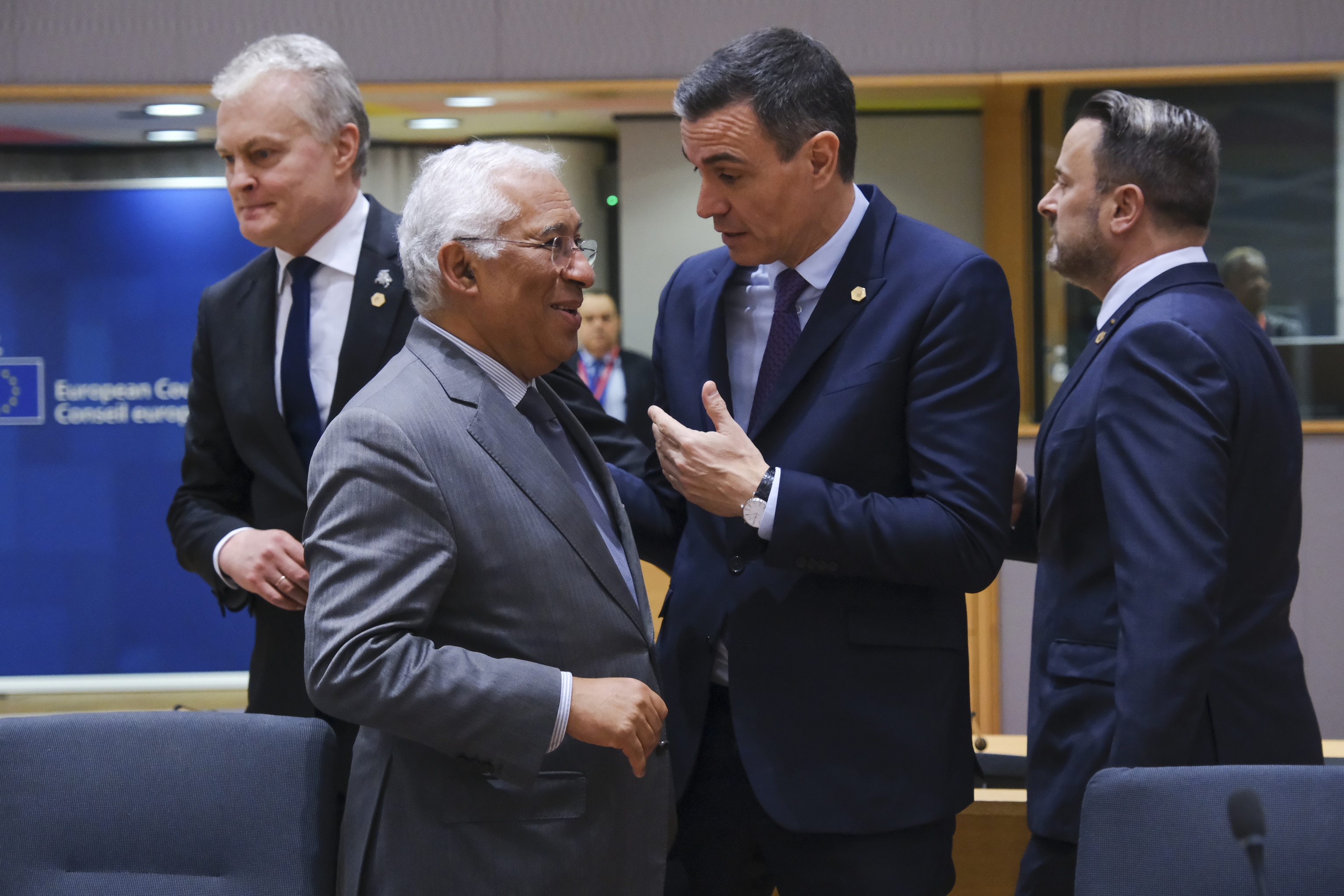 Antnio Costa y Pedro Snchez en el ltimo Consejo Europeo