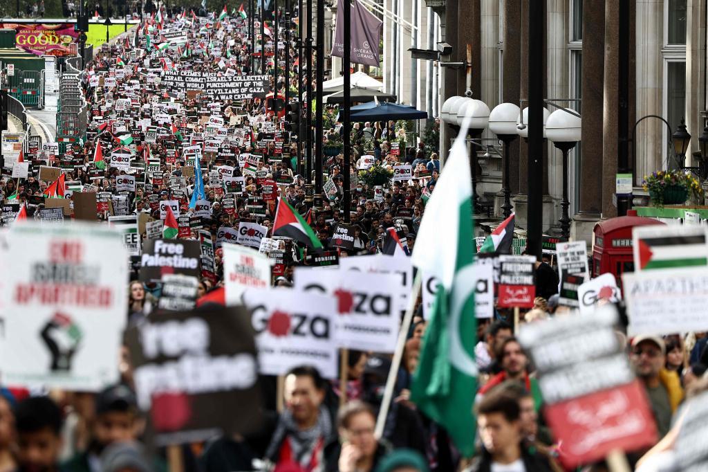Marcha a favor de Palestina en Londres