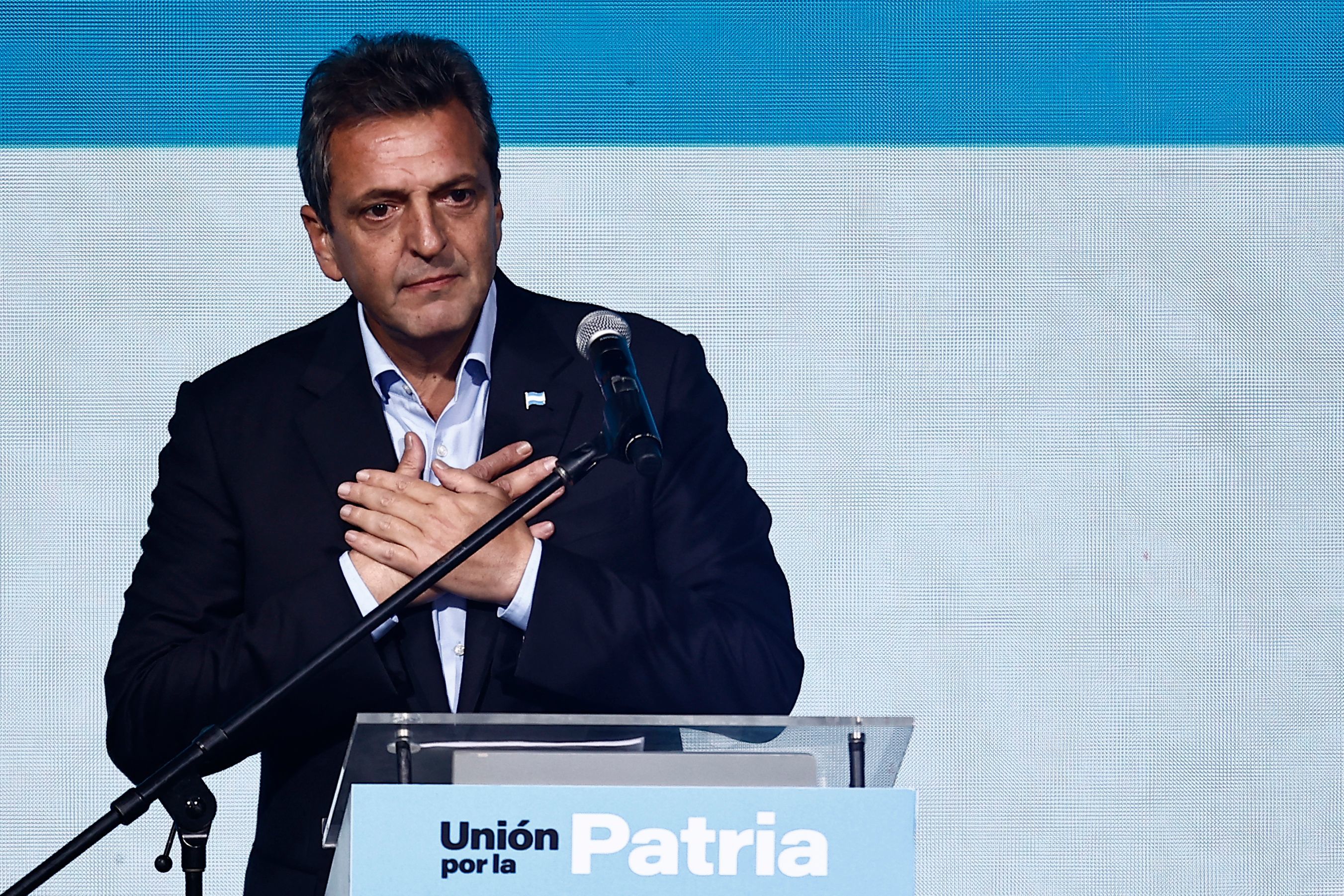 Sergio Massa, tras la victoria.