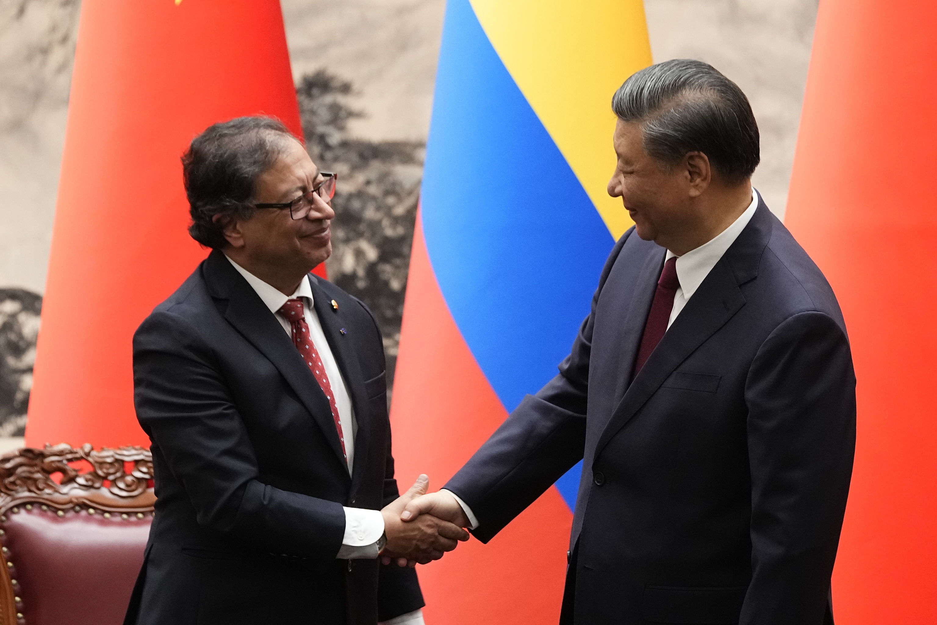Gustavo Petro y Xi Jinping, en Pekn.