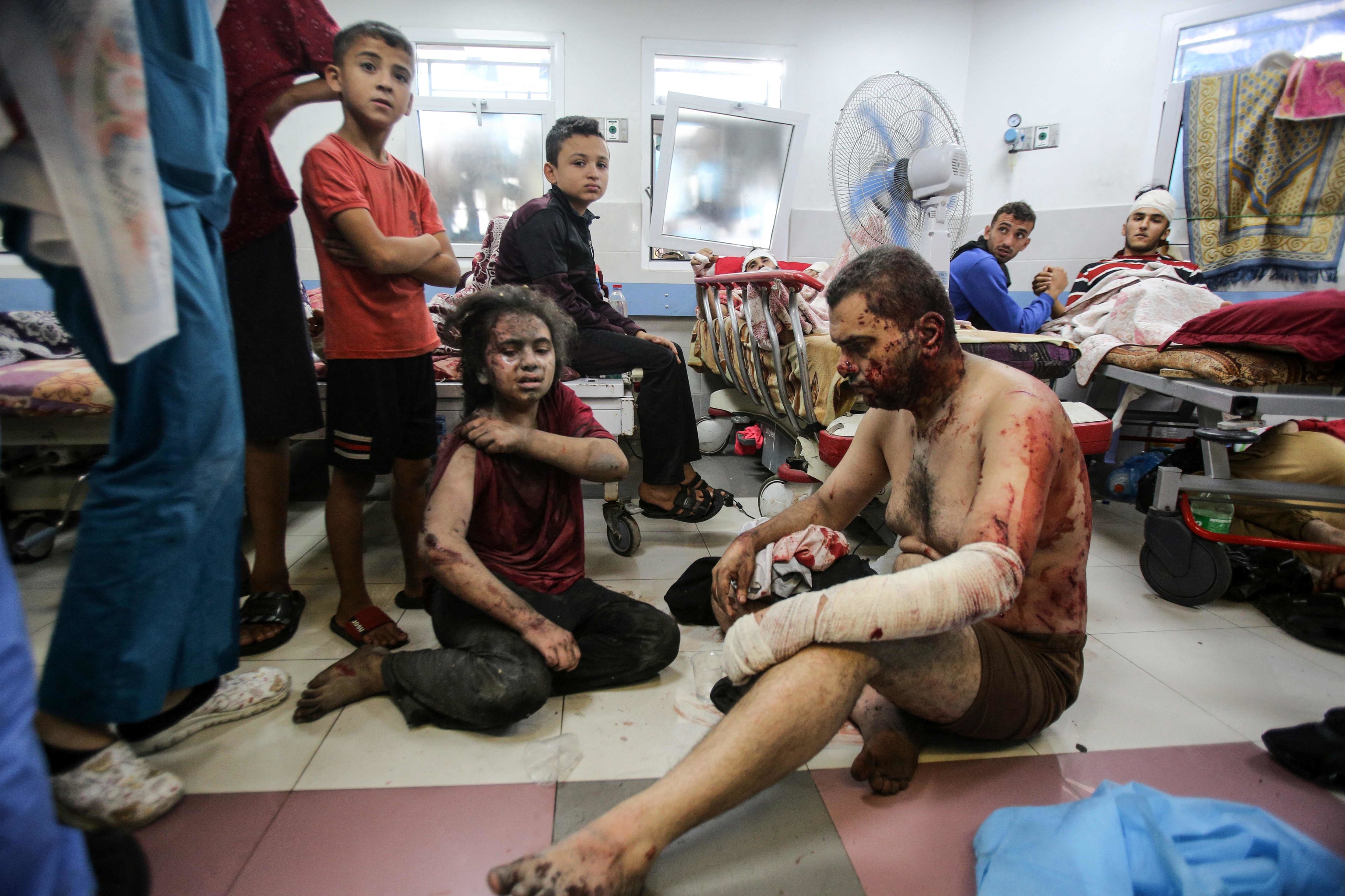 Hospital Al-Shifa tras un ataque israelí, en la ciudad de Gaza.