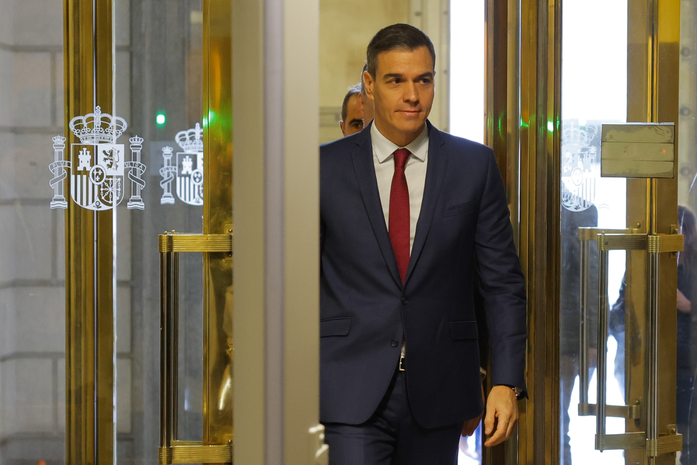 Pedro Snchez, este viernes, a su llegada al Congreso de los Diputados.