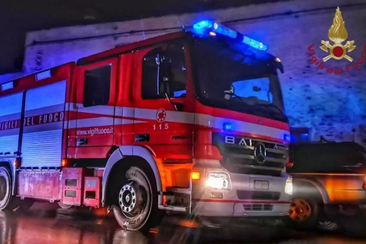 Un coche de bomberos italiano.