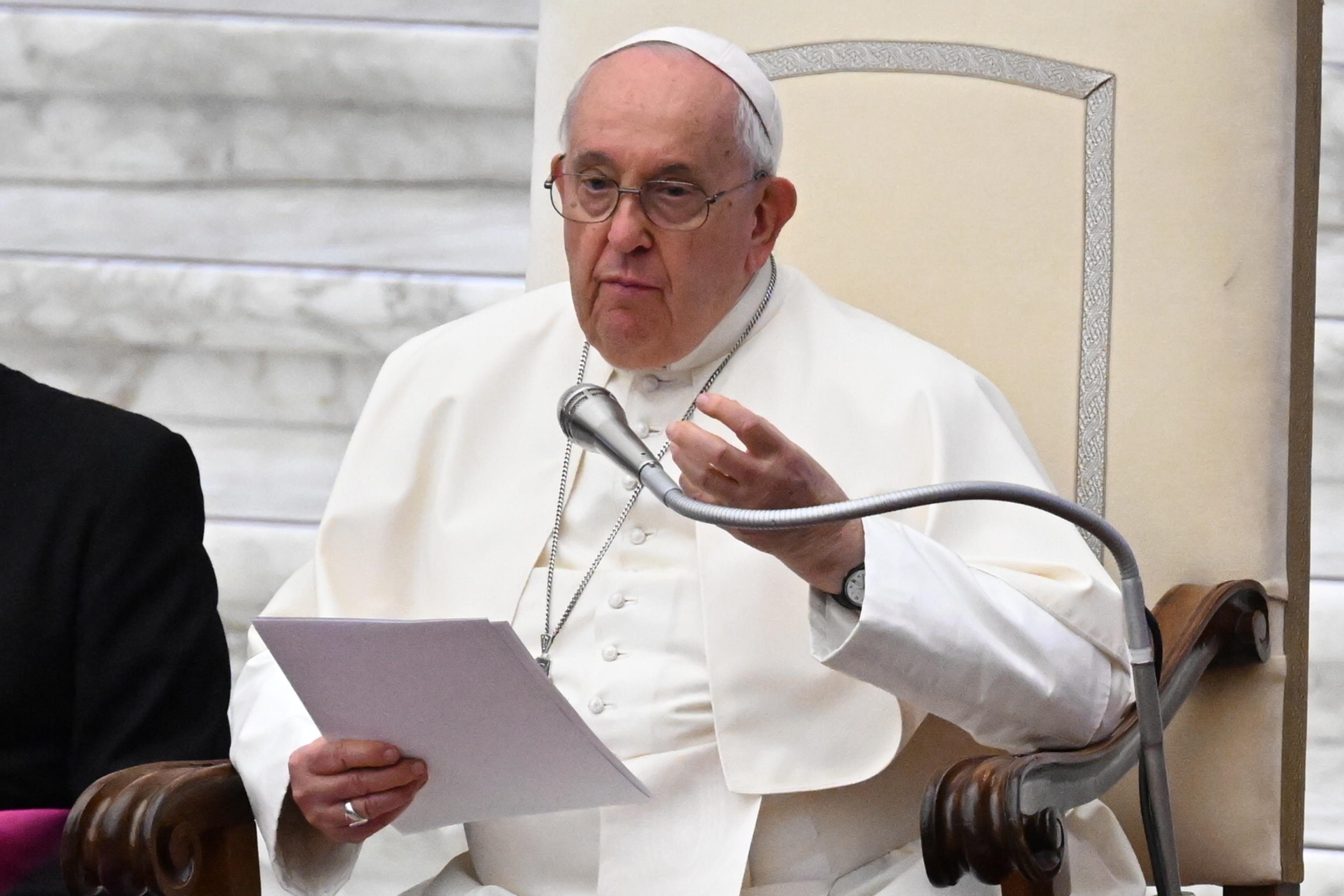 El Papa Francisco durante un encuentro en el Vaticano.