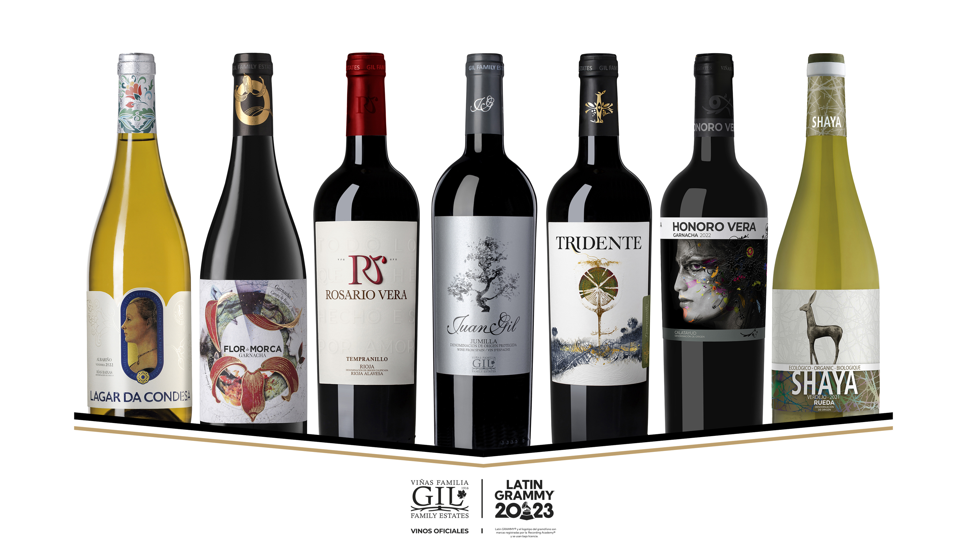 Algunos de los vinos más emblemáticos de Viñas Familia Gil.