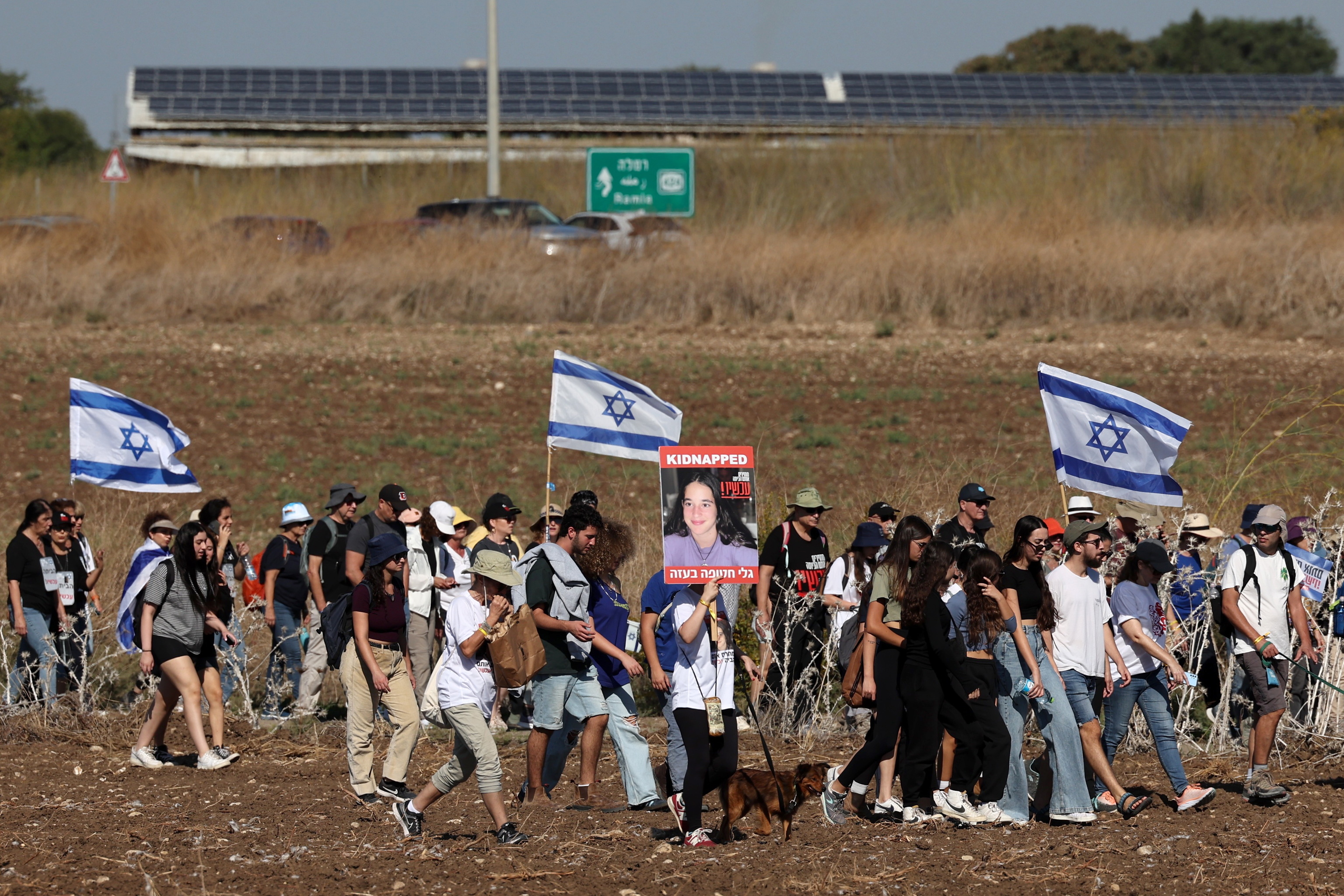 Marcha de familiares de rehenes de Hamas hacia Jerusalén