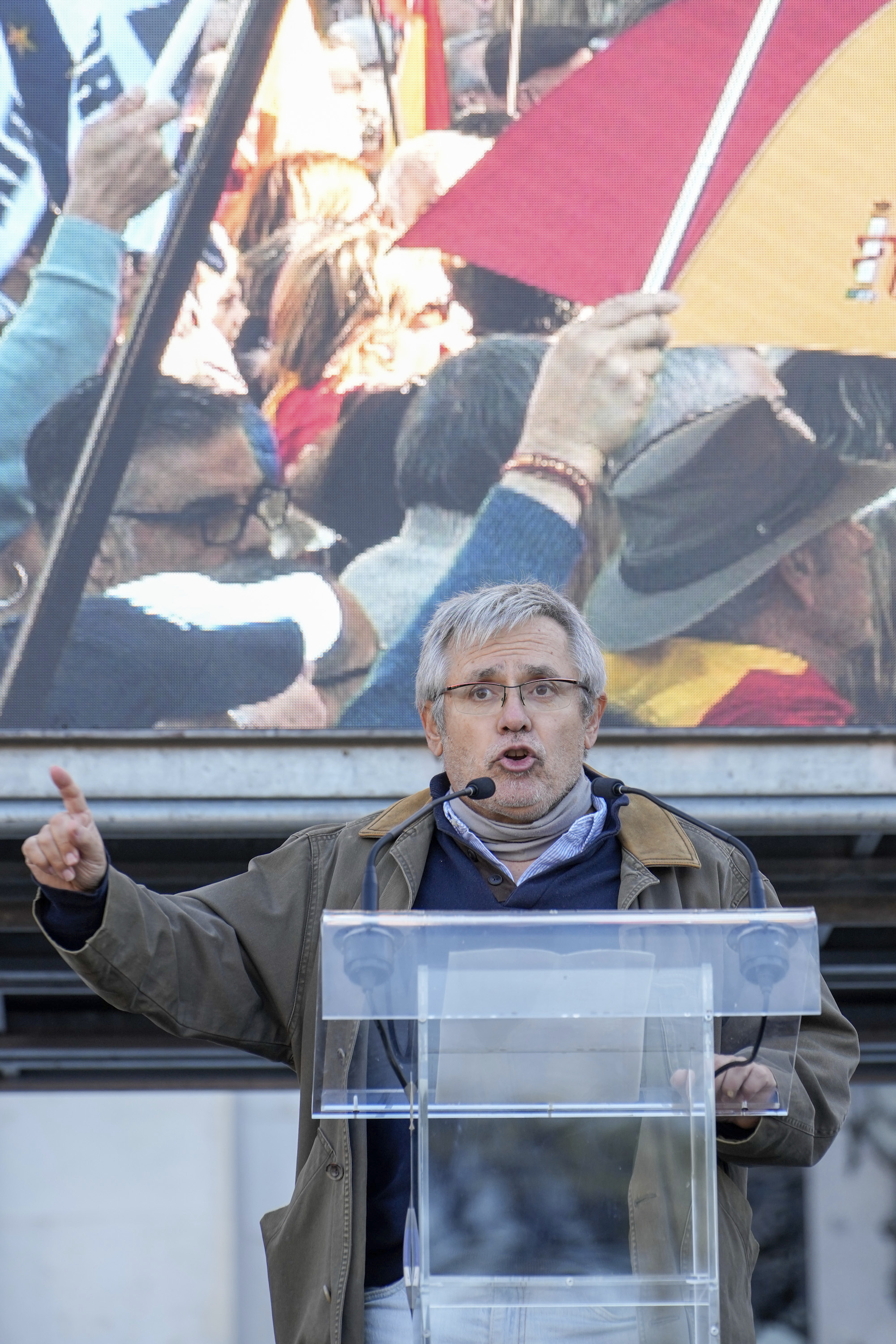 El profesor Flix Ovejero, en la manifestacin de Cibeles contra la amnista.