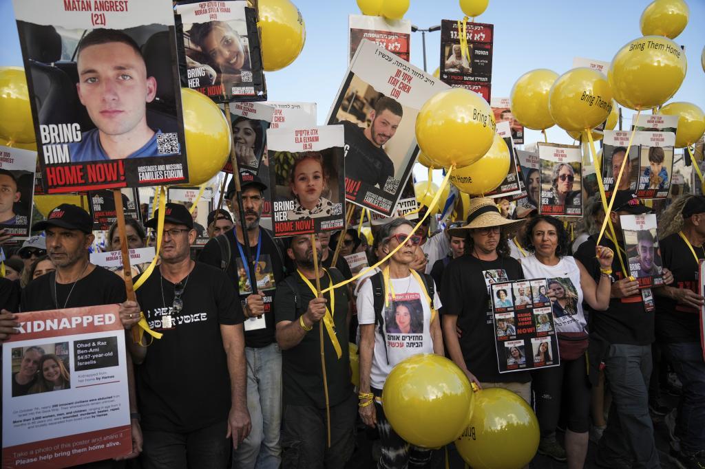 Manifestación en Jerusalén por la libertad de los secuestrados por Hamas
