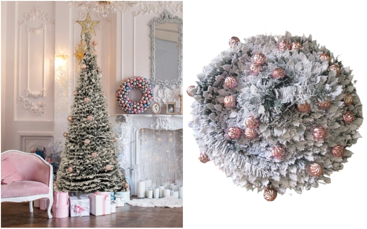 Un árbol de Navidad plegable de Rosé Home y otros que crean tendencia.