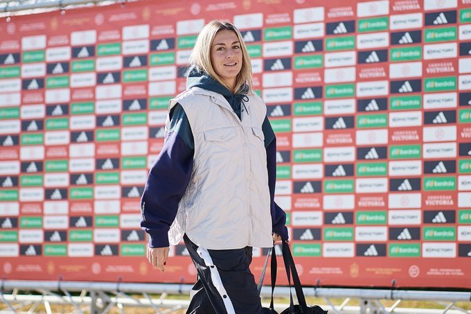 Alexia Putellas, a su llegada a la Ciudad del Fútbol.