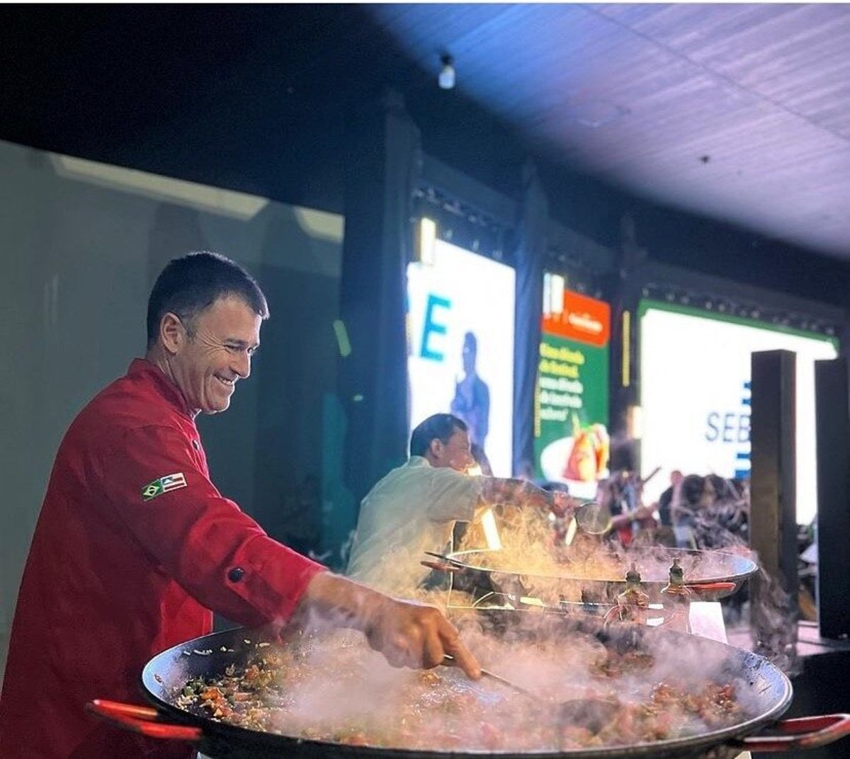 David Peregrina, el chef español asesinado en Brasil, en un festival gastronómico celebrado en agosto.