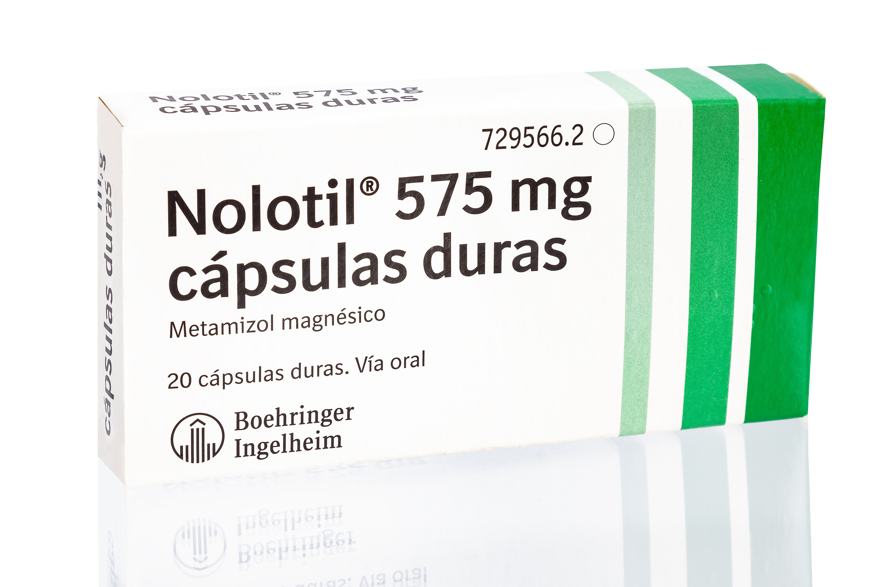 Caja de cpsulas de Nolotil 575 mg.