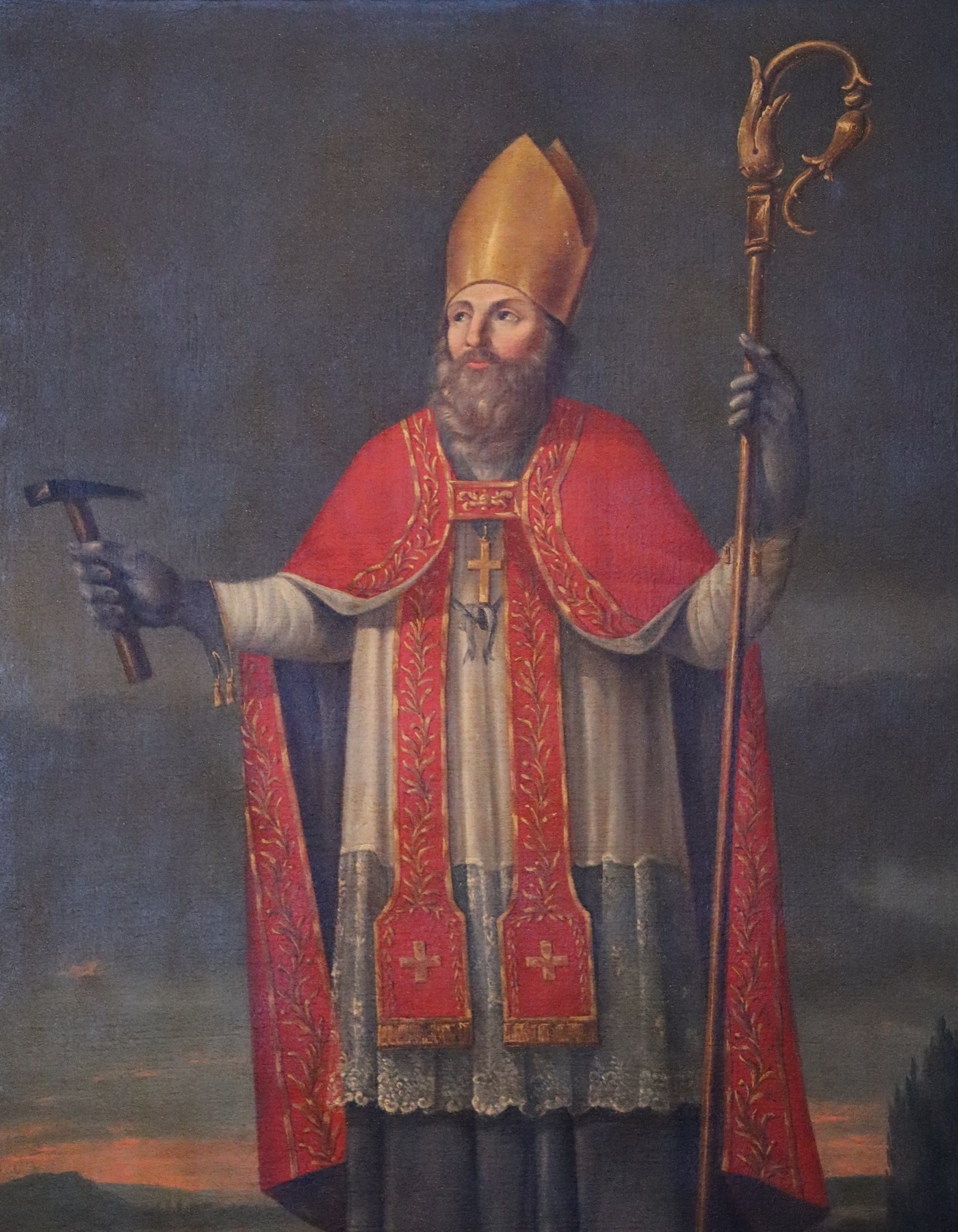 Pintura de San Eloy, en la basílica de Saint-Sauveur de Dinan.