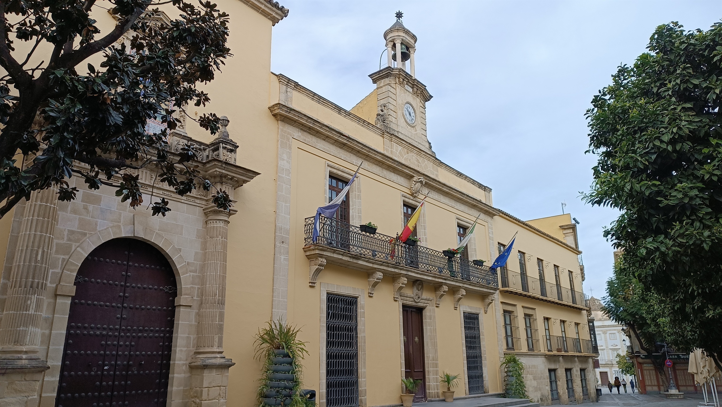 La fachada del Ayuntamiento de Jerez de la Frontera.